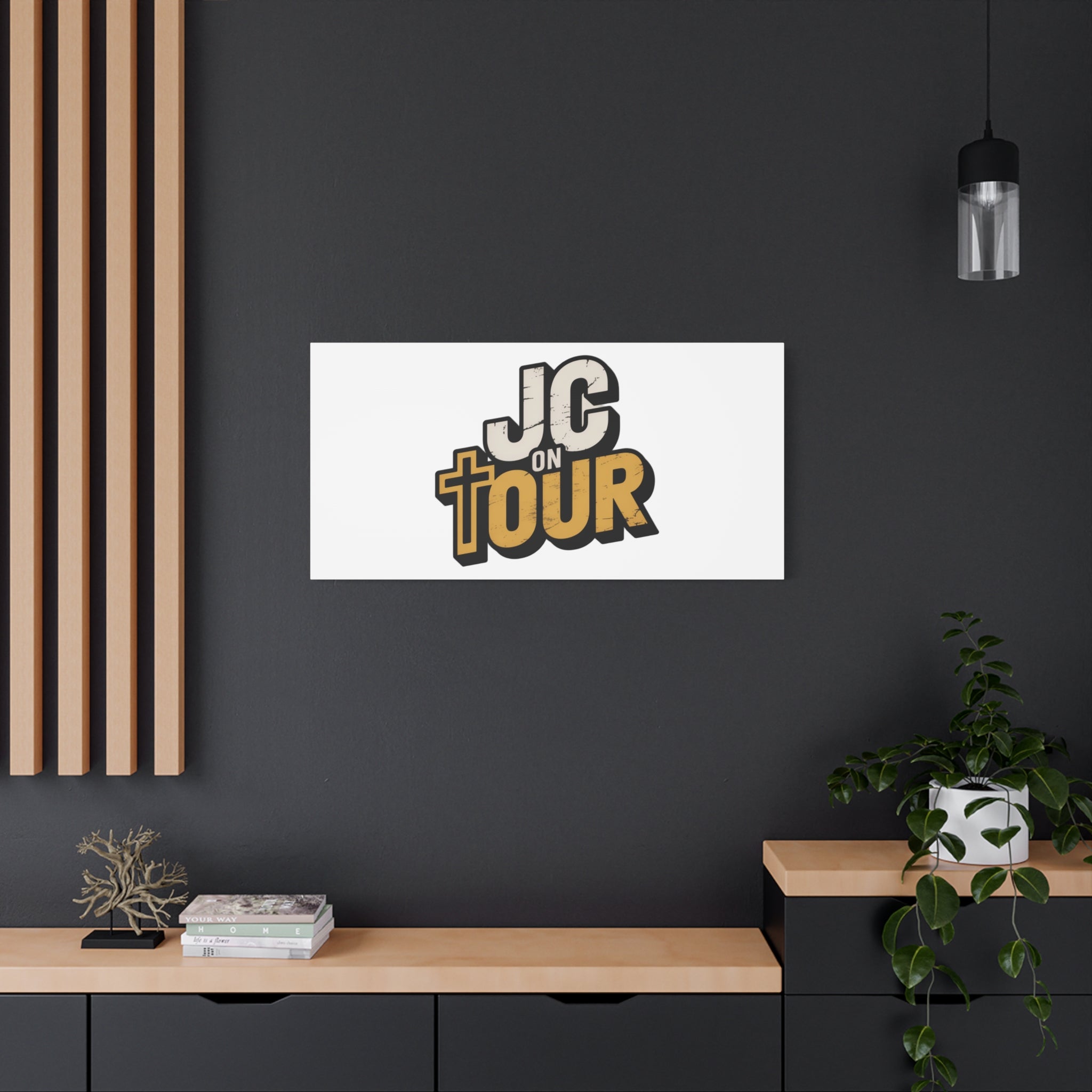 JC on Tour Matte Canvas Wall Art – Christian Faith-Inspired Stretched Canvas