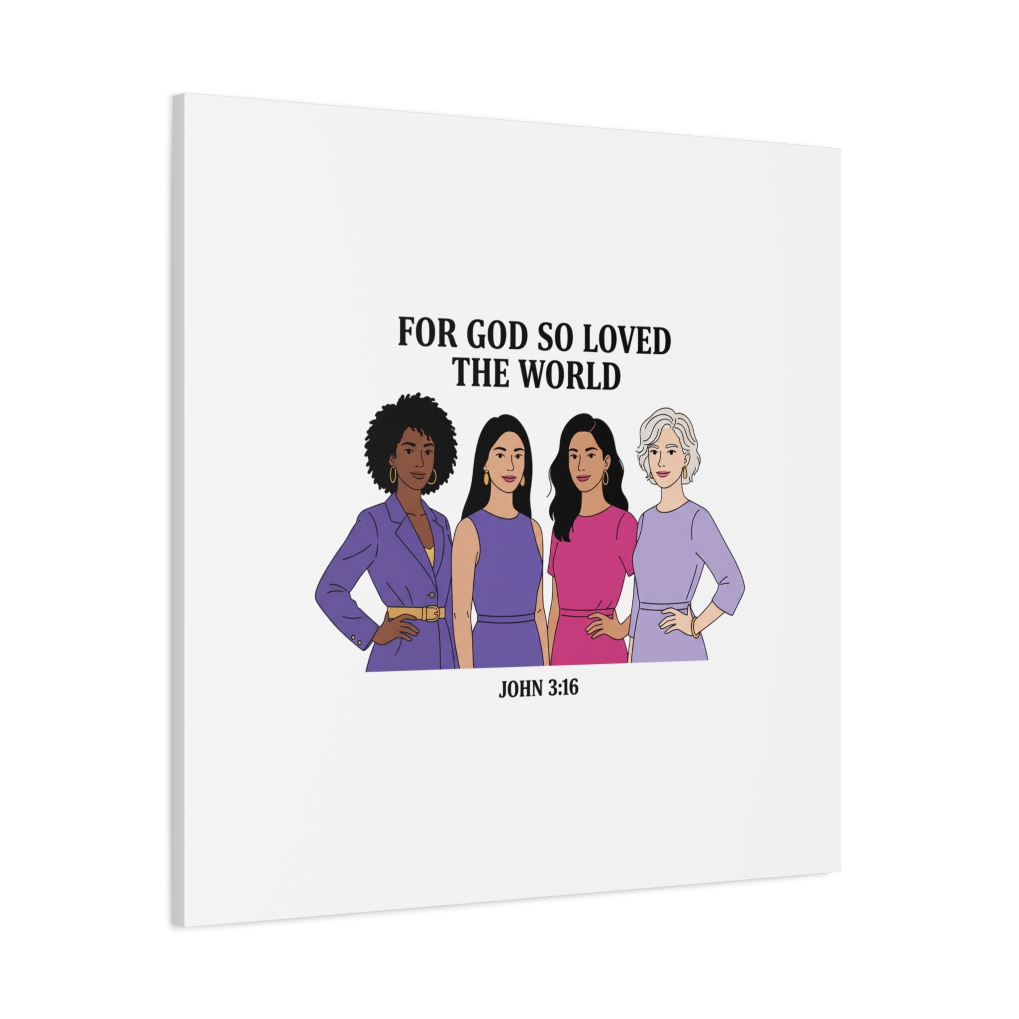 Feminist 'For God So Loved the World' Canvas
