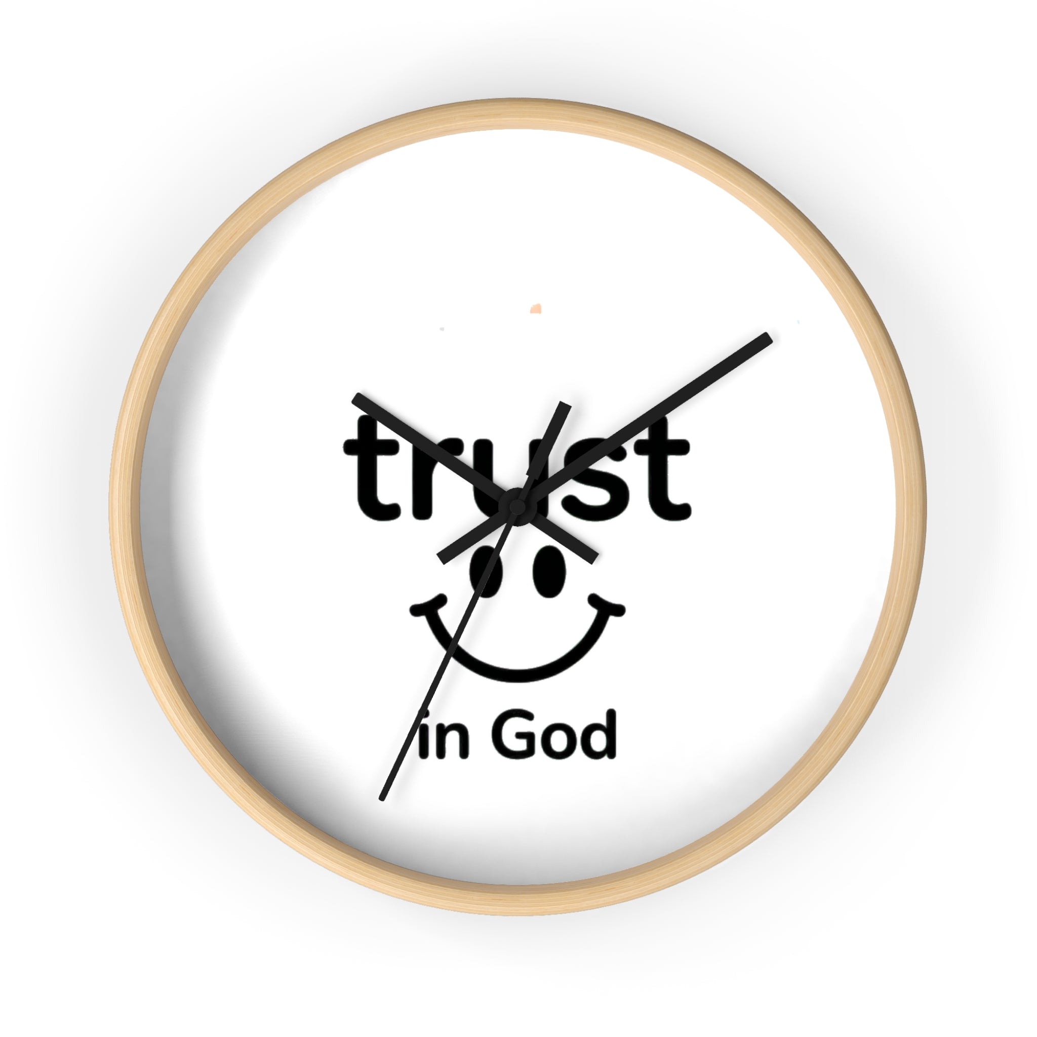 Wall Clock — "Trust in God" Smiley Faith Wall Clock