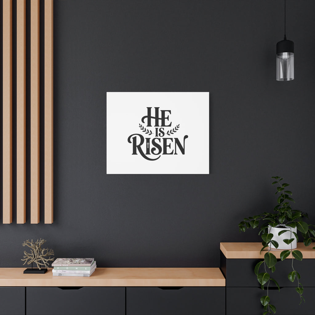 He Is Risen Canvas Print — Christian Easter Wall Art, Matte Stretched Canvas