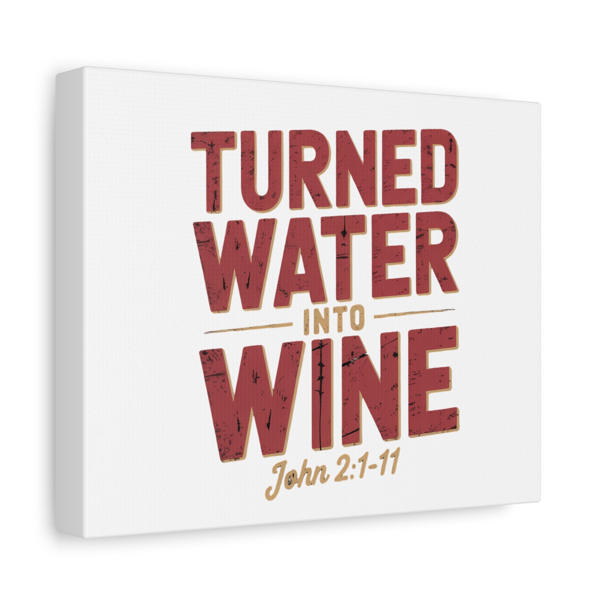 He Turned Water Into Wine — Christian Canvas Wall Art (Matte Stretched)