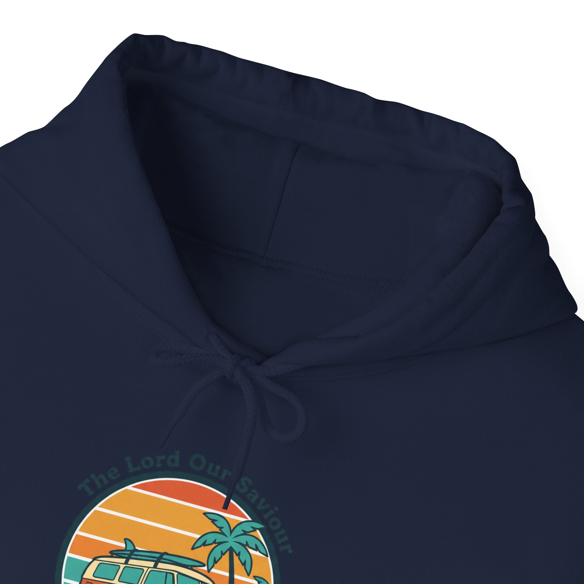 The Lord our Saviour, Sunset Roadtrip Hoodie | 70s Sunset, Retro Surf Graphic