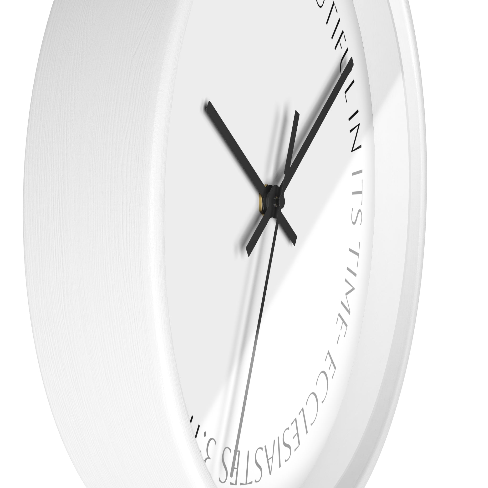 "Everything Beautiful In It´s Time"— (Ecclesiastes 3:11) Scripture Decorative Wall Clock