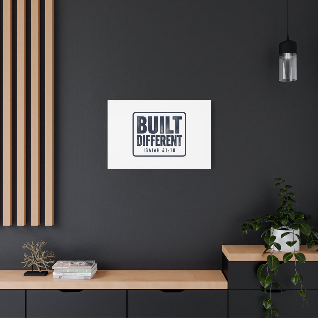 Built Different Isaiah 41:10 Canvas Wall Art