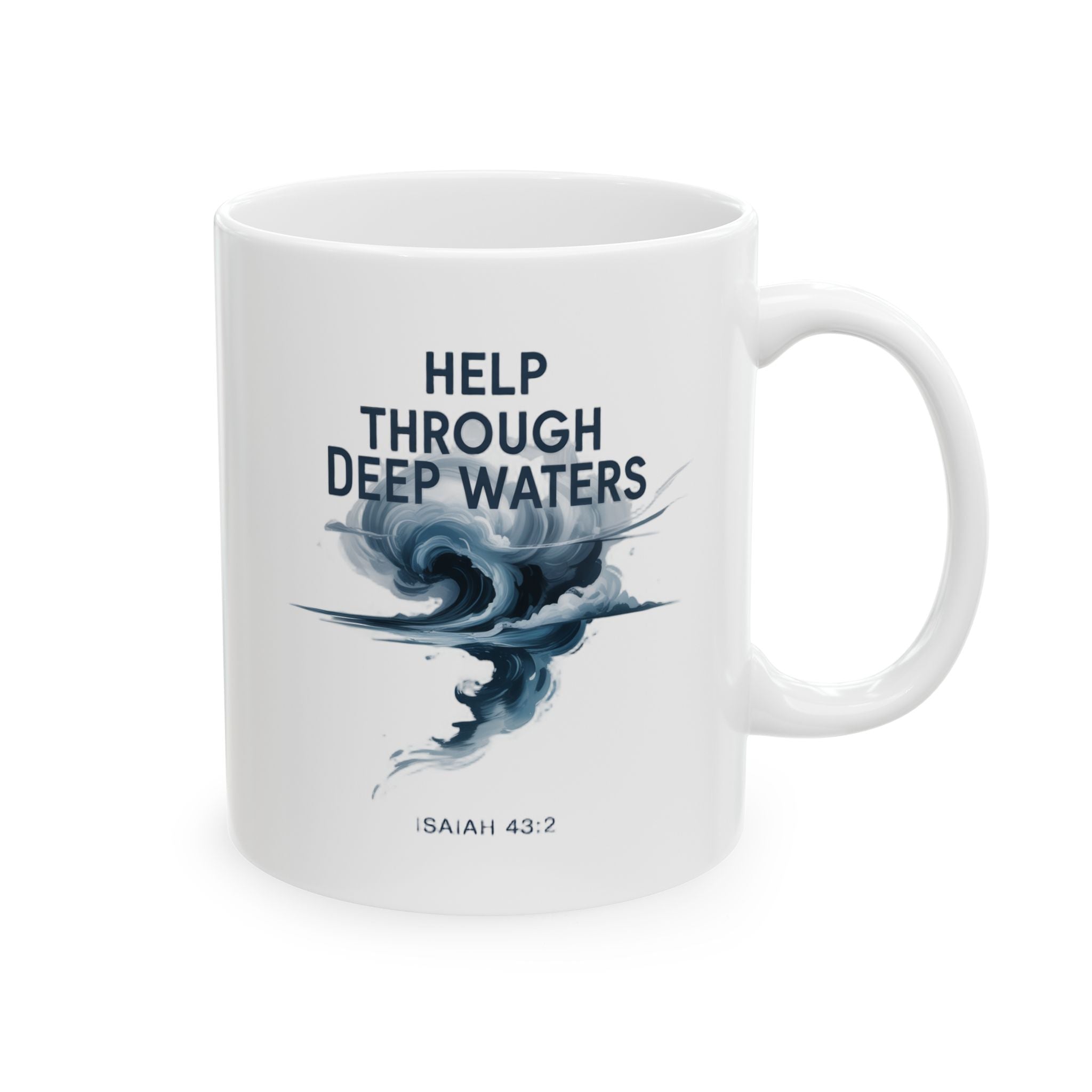 Help Through Deep Waters Mug — Psalm Wave Inspirational Coffee Cup