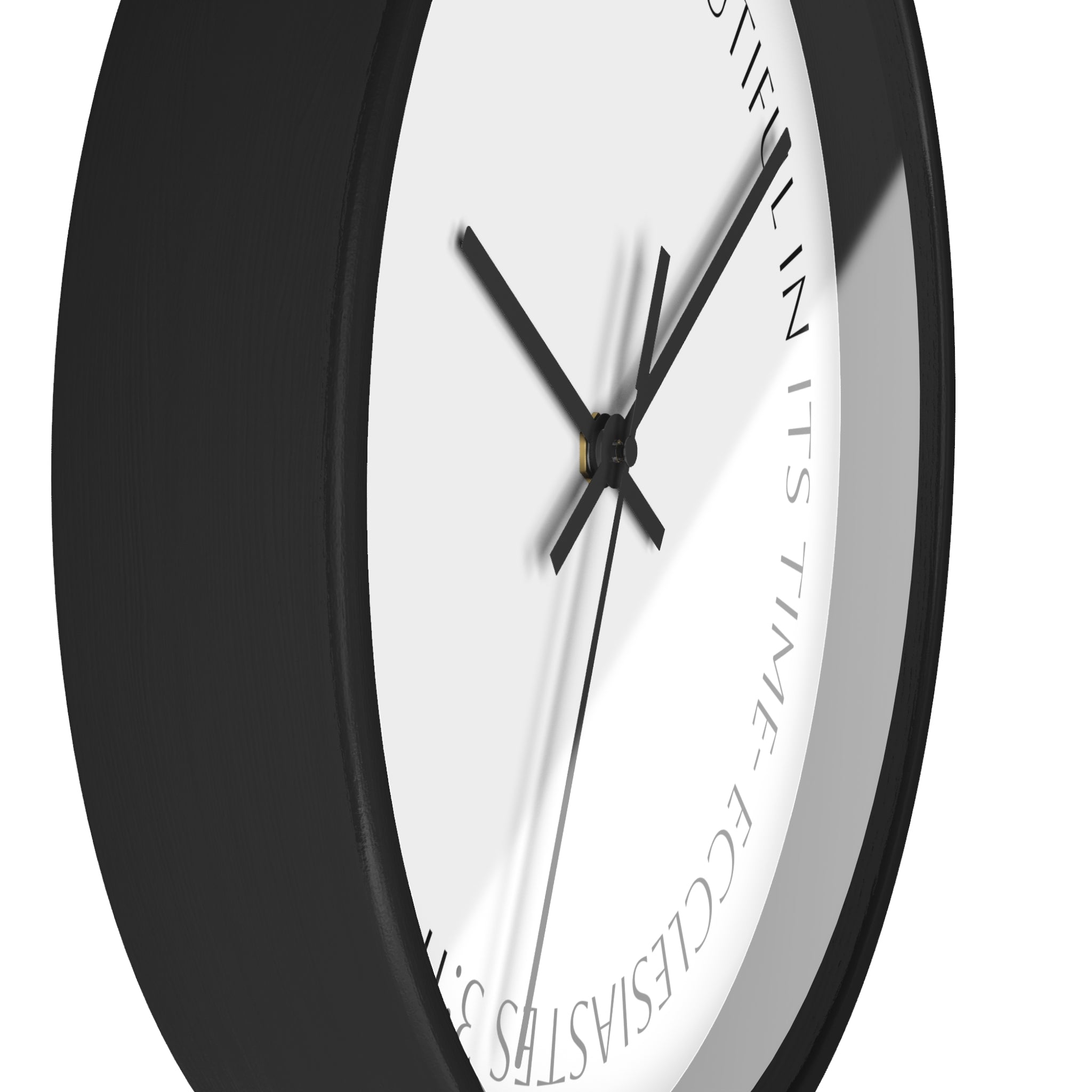 "Everything Beautiful In It´s Time"— (Ecclesiastes 3:11) Scripture Decorative Wall Clock