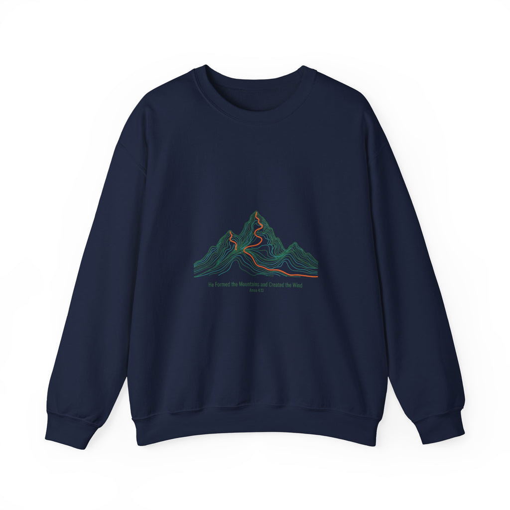 Topographic Contour Mountain Sweatshirt | topographic map print, contour line design
