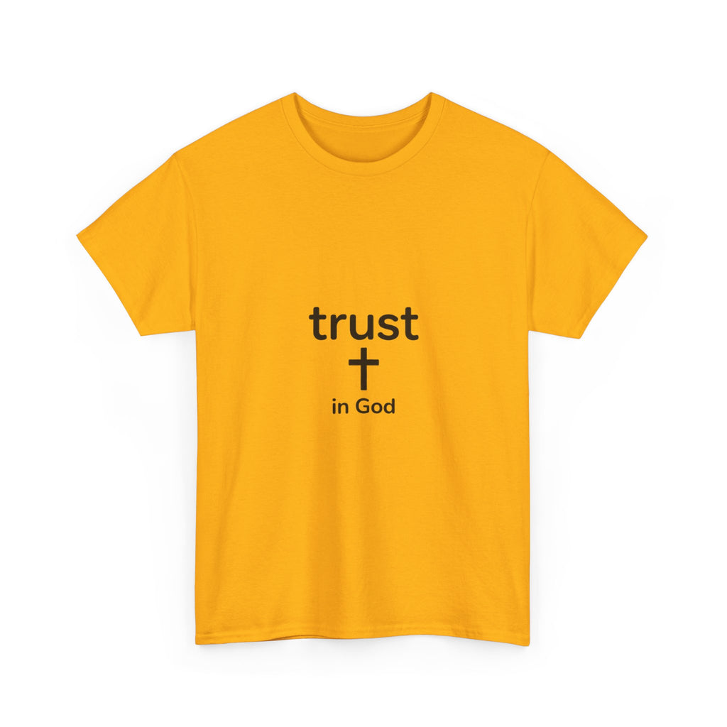 Trust in God Minimalist Cross Tee — Christian Faith T-Shirt