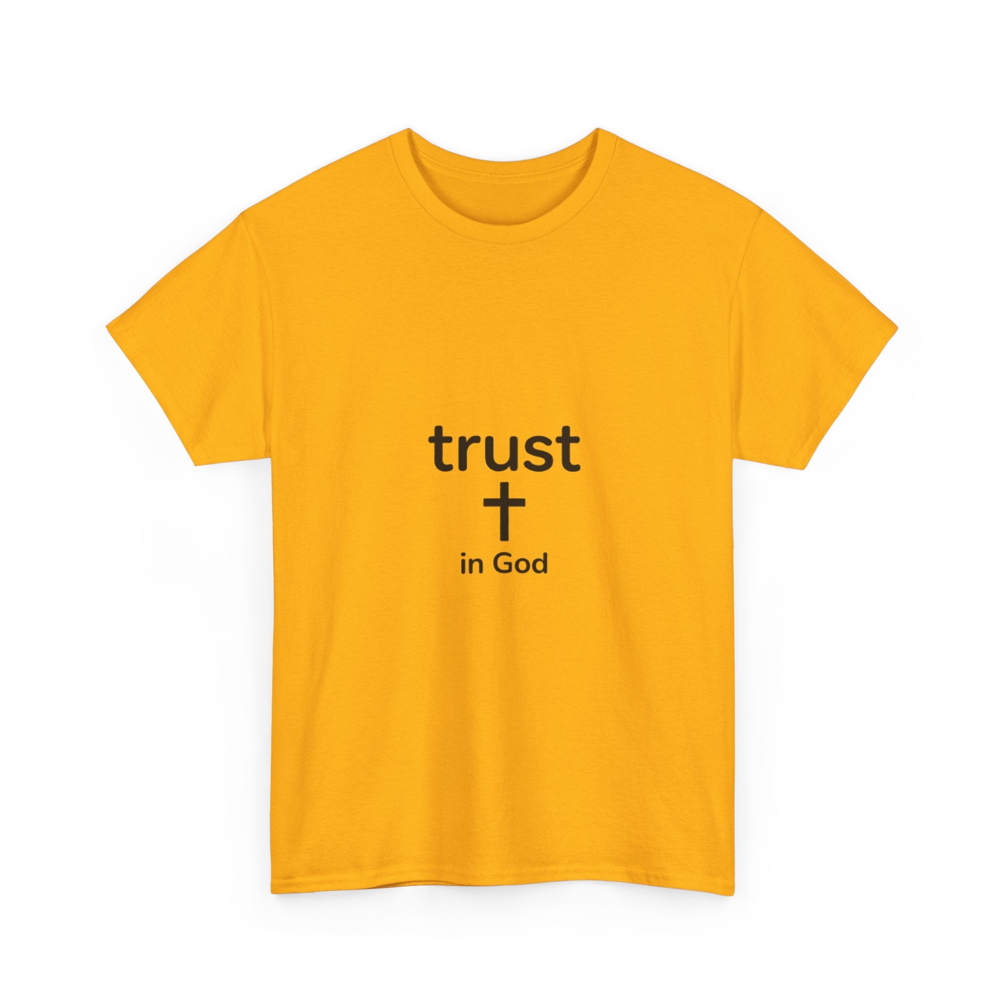 Trust in God Minimalist Cross Tee — Christian Faith T-Shirt