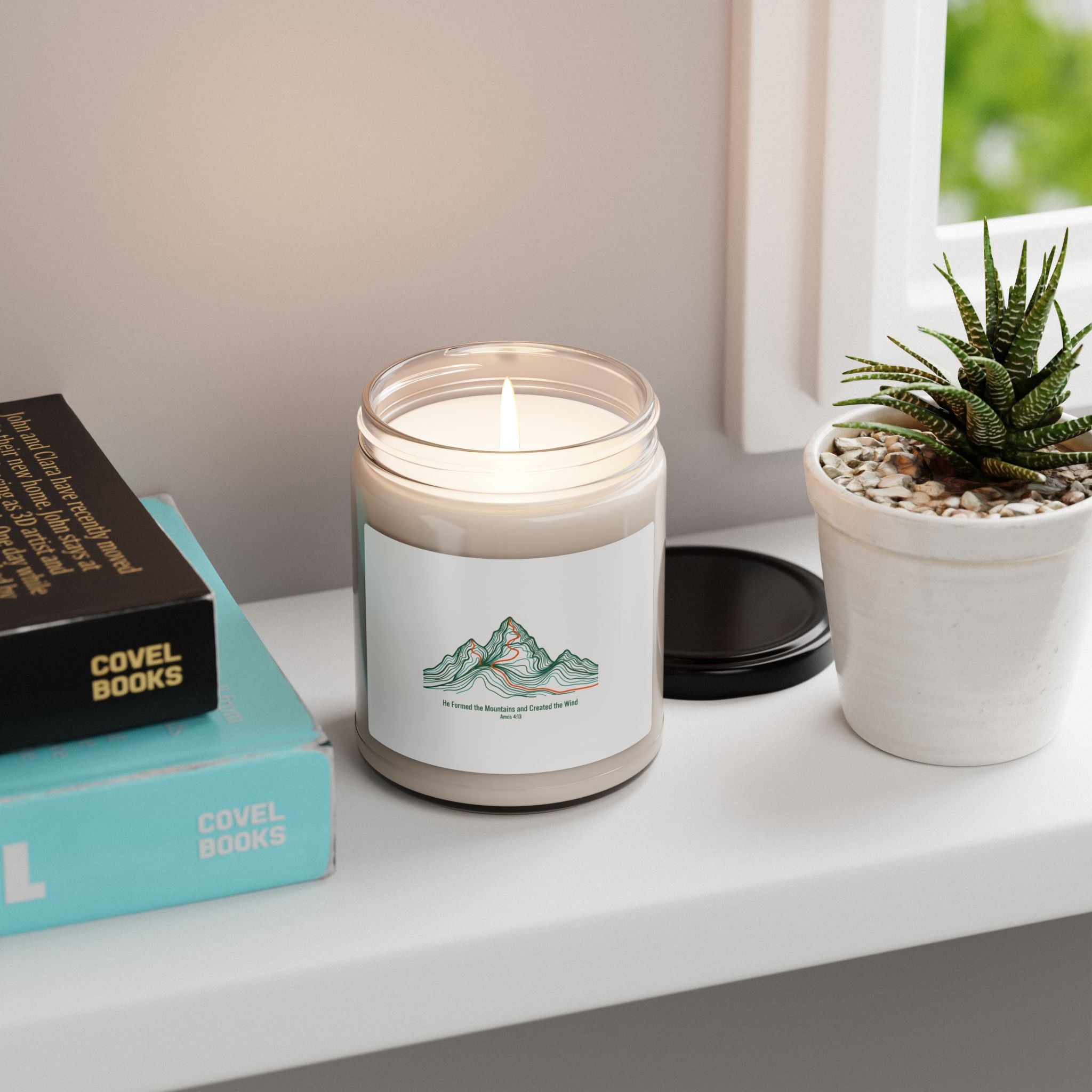Topo Mountain Contour Candle | Soy Candle, Topographic Map Print