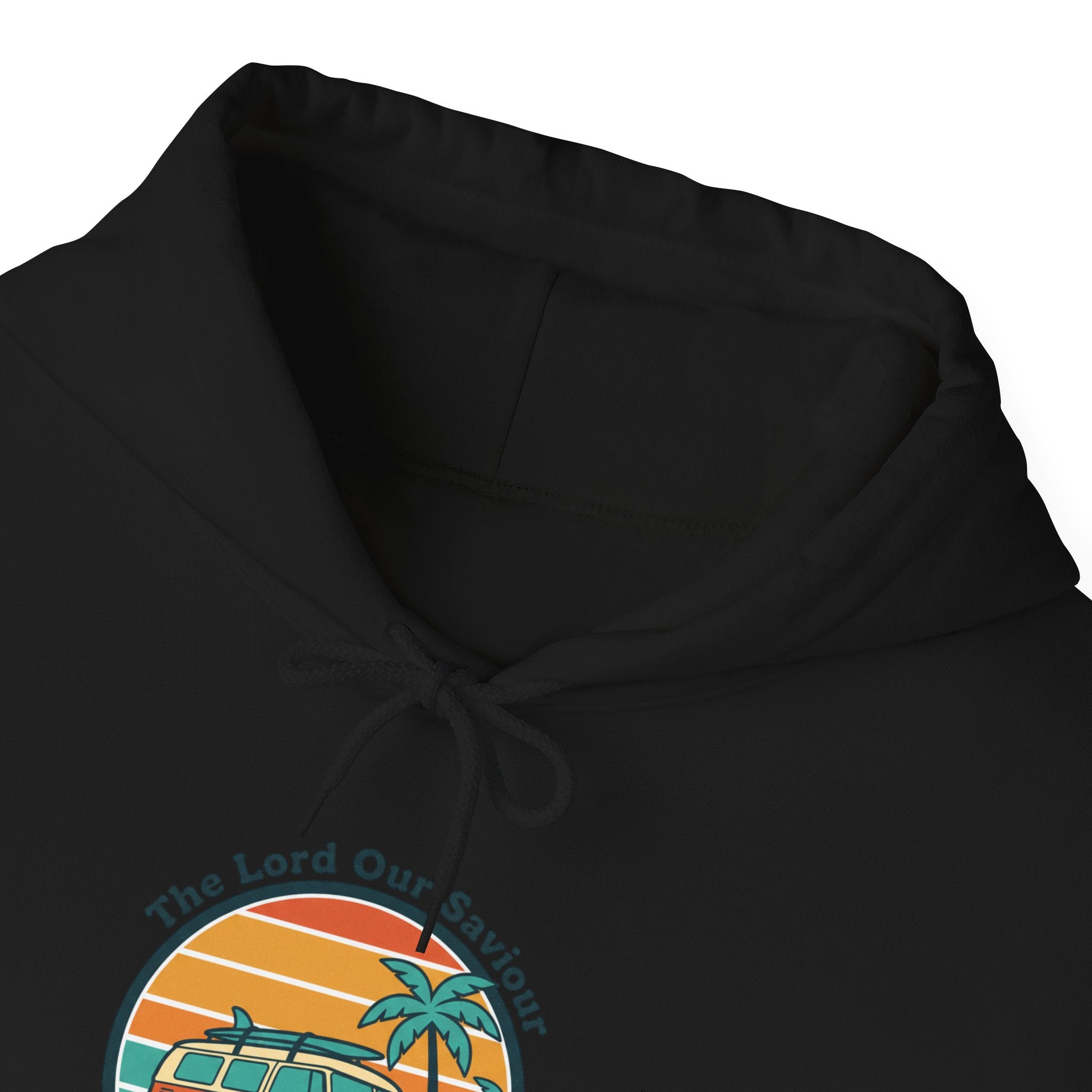 The Lord our Saviour, Sunset Roadtrip Hoodie | 70s Sunset, Retro Surf Graphic