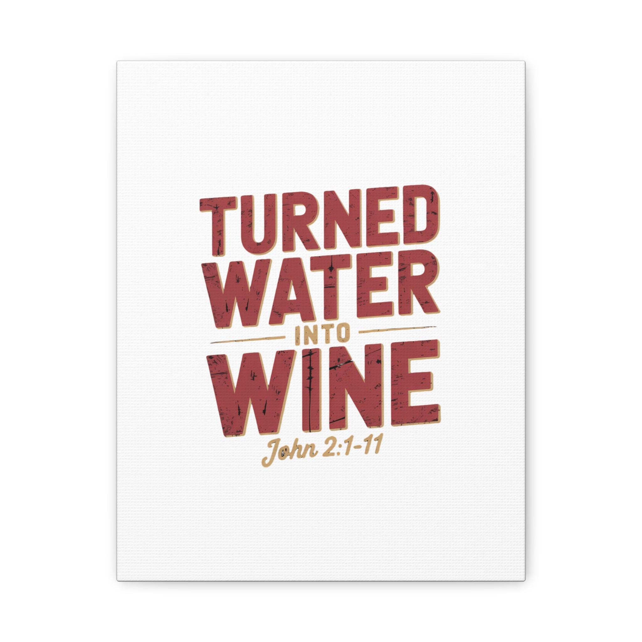 He Turned Water Into Wine — Christian Canvas Wall Art (Matte Stretched)