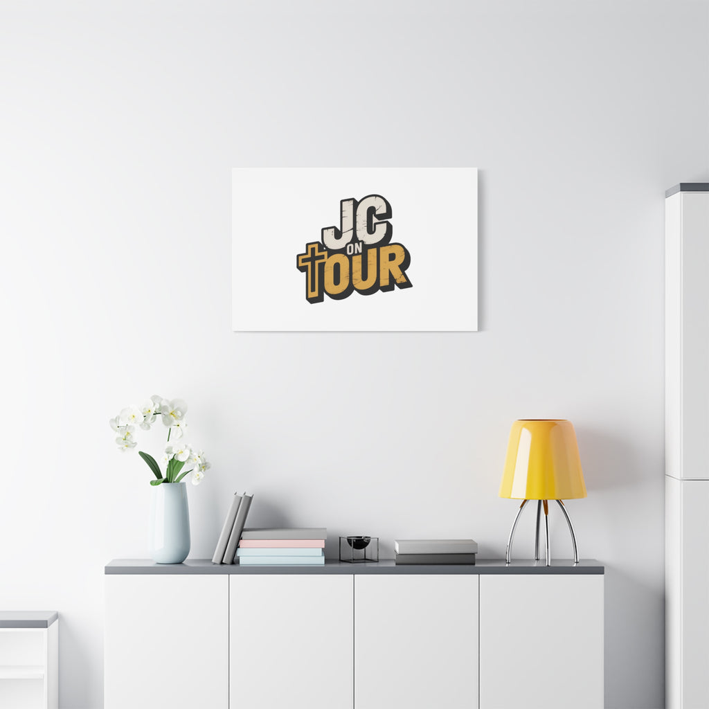 JC on Tour Matte Canvas Wall Art – Christian Faith-Inspired Stretched Canvas