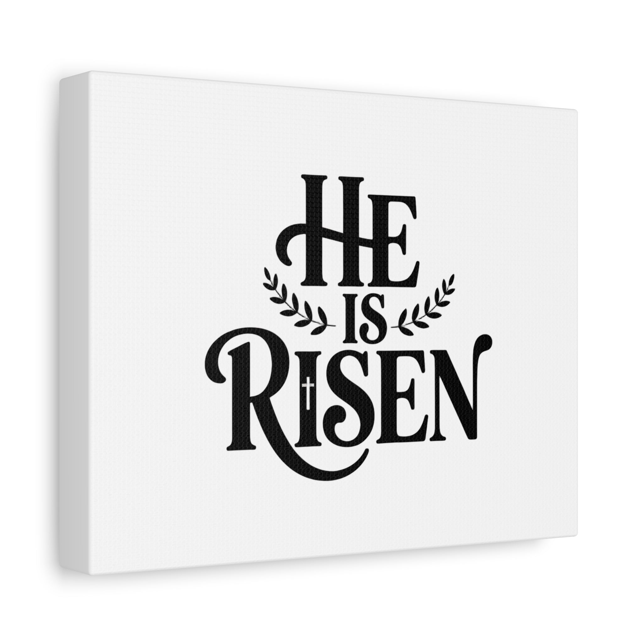 He Is Risen Canvas Print — Christian Easter Wall Art, Matte Stretched Canvas