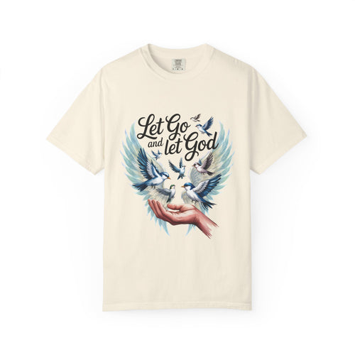 Angel Wings Graphic T-Shirt — Pastel Blue Feather Back Print