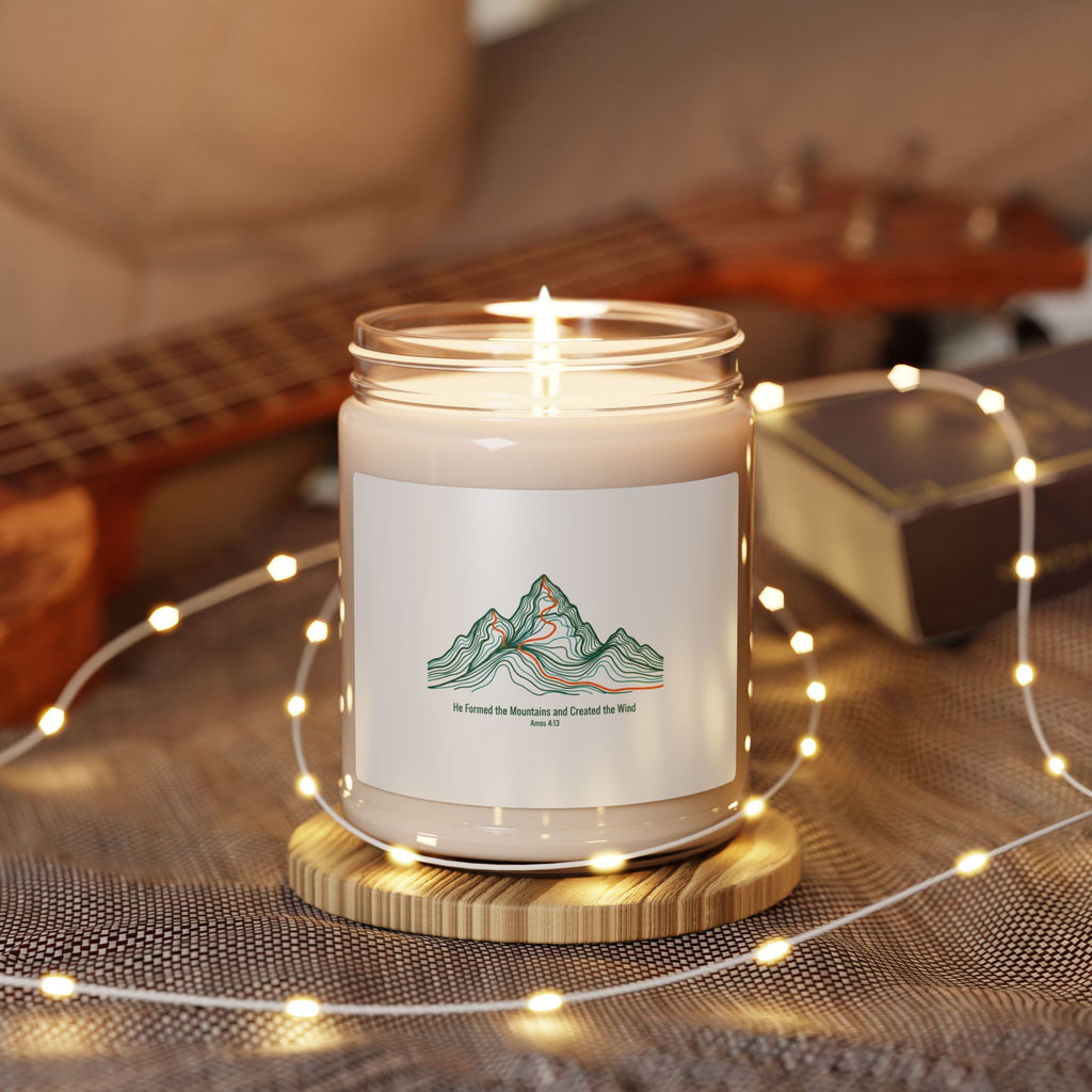 Topo Mountain Contour Candle | Soy Candle, Topographic Map Print
