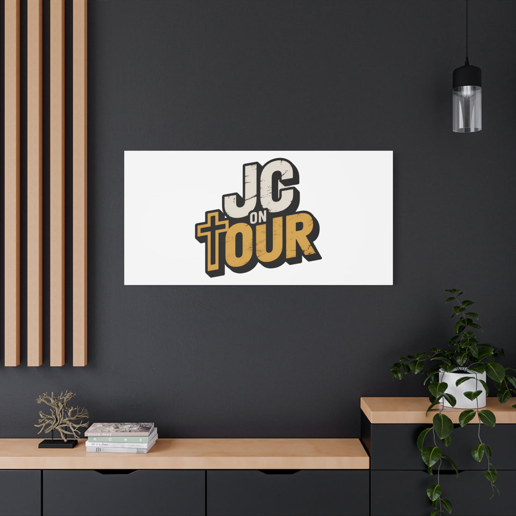 JC on Tour Matte Canvas Wall Art – Christian Faith-Inspired Stretched Canvas