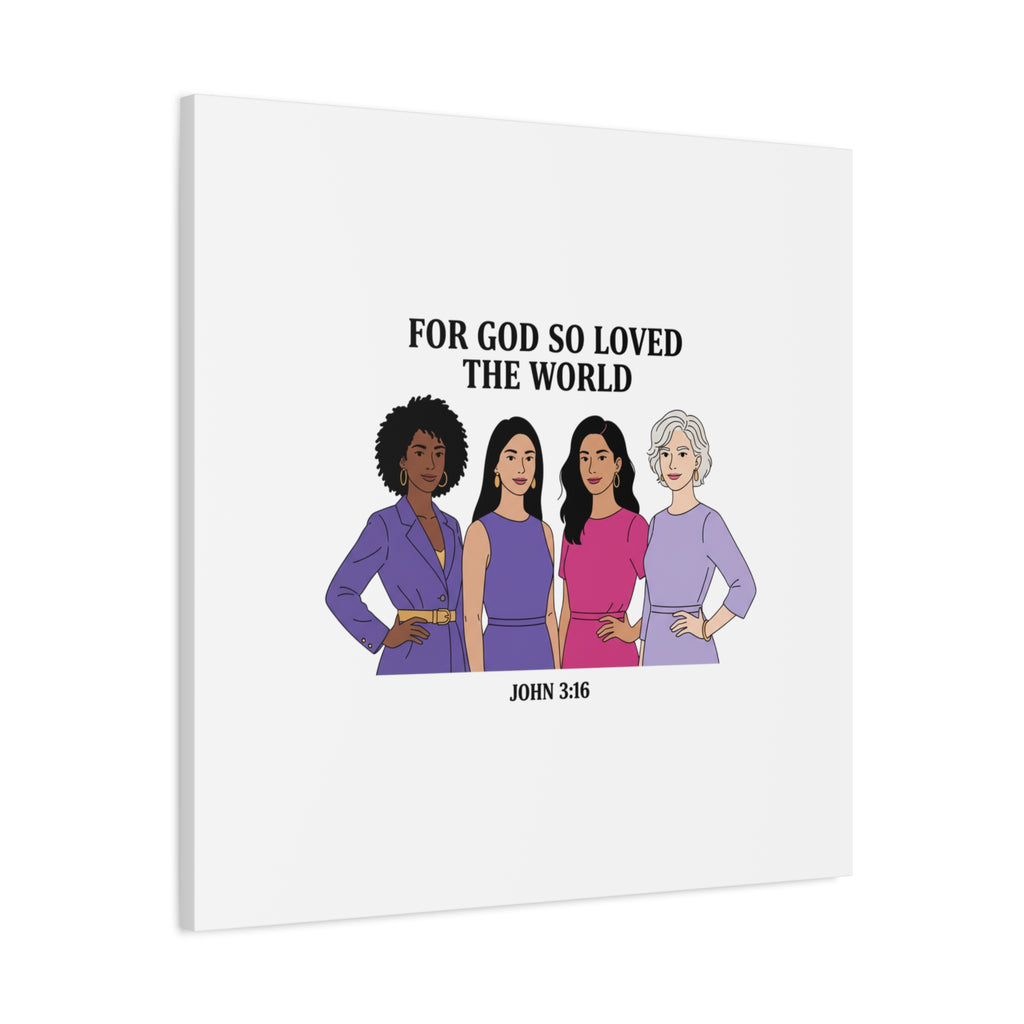 Feminist 'For God So Loved the World' Canvas