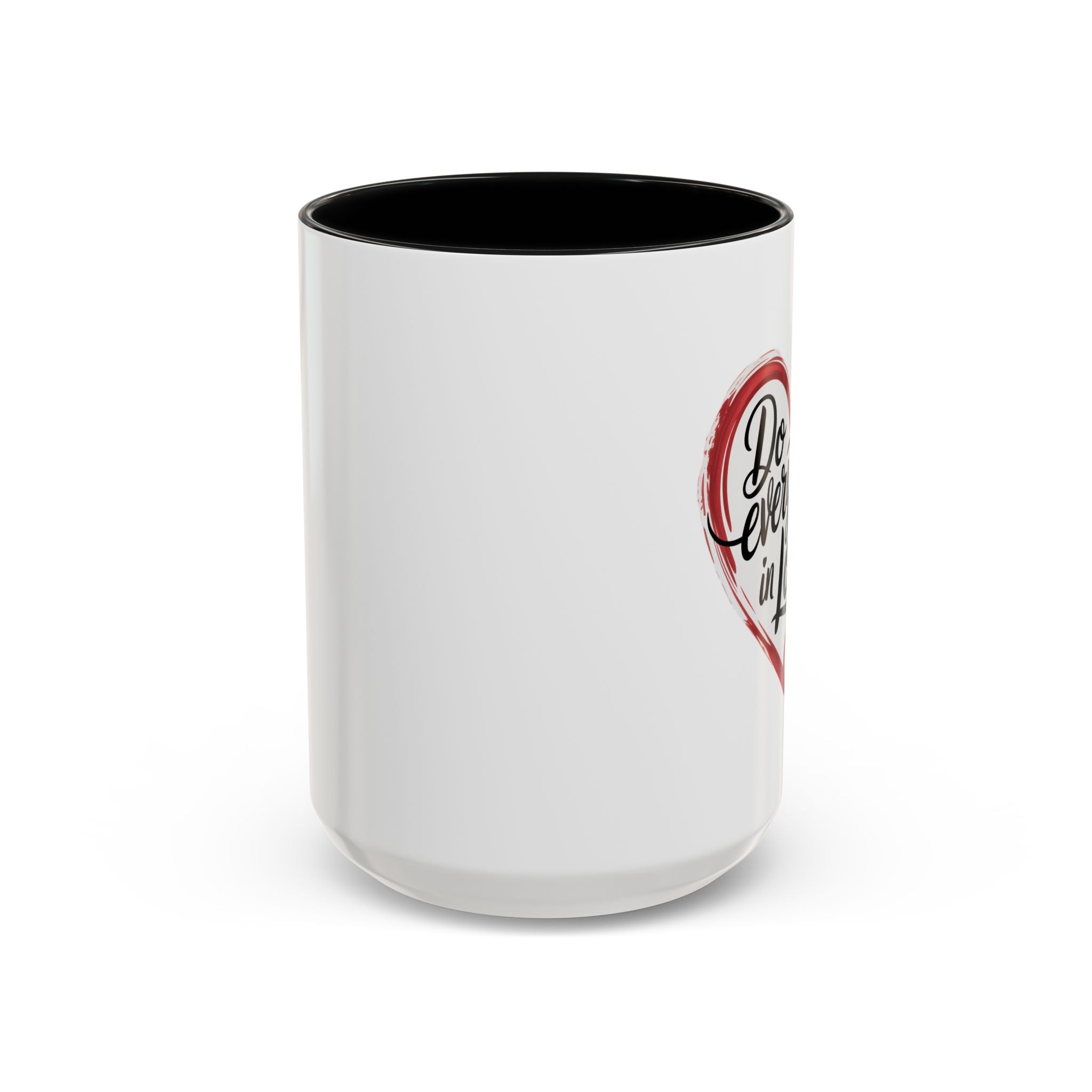 Do Everything in Love Heart Accent Coffee Mug — Inspirational Scripture Coffee Mug (11/15oz)