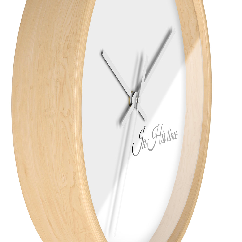 In His Time Wall Clock — Minimalist Bible Scripture Clock