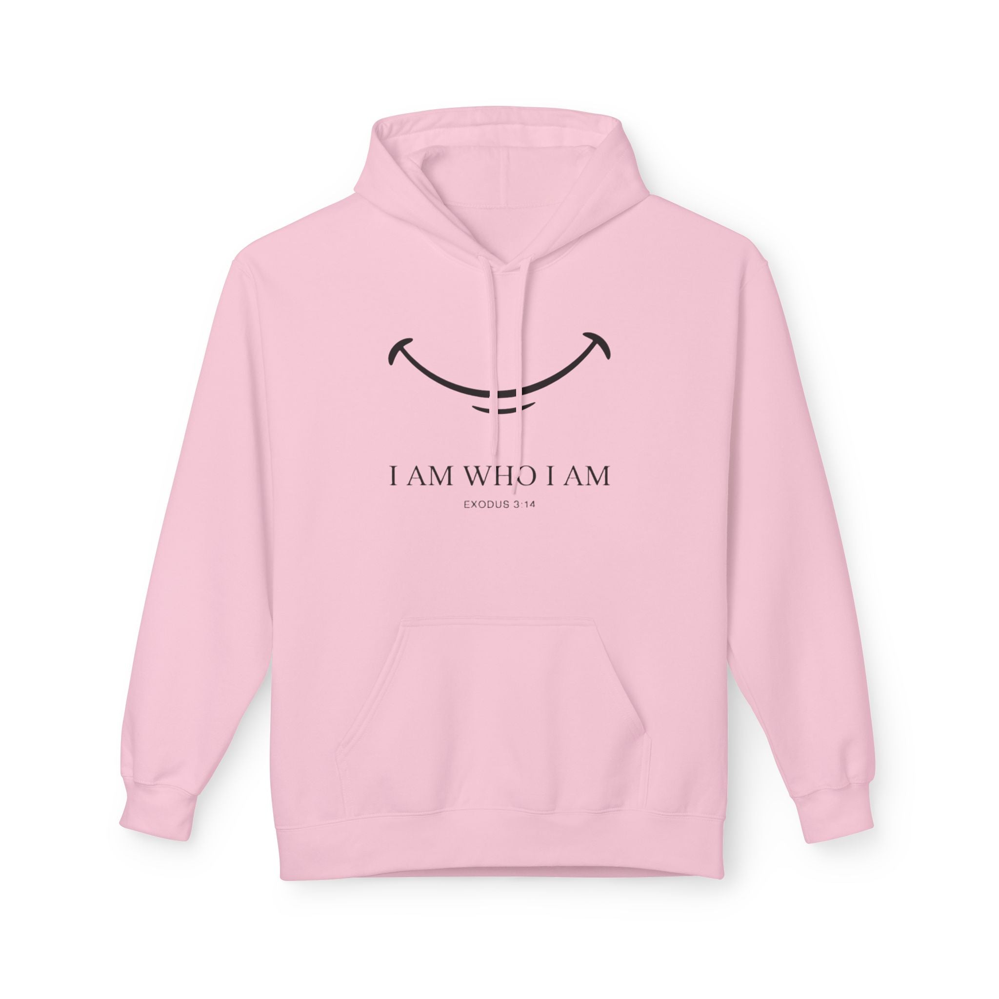 Hoodie — "I Am Who I Am" Minimalist Inspirational Pullover