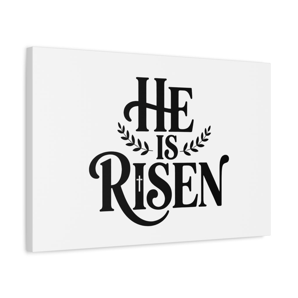He Is Risen Canvas Print — Christian Easter Wall Art, Matte Stretched Canvas
