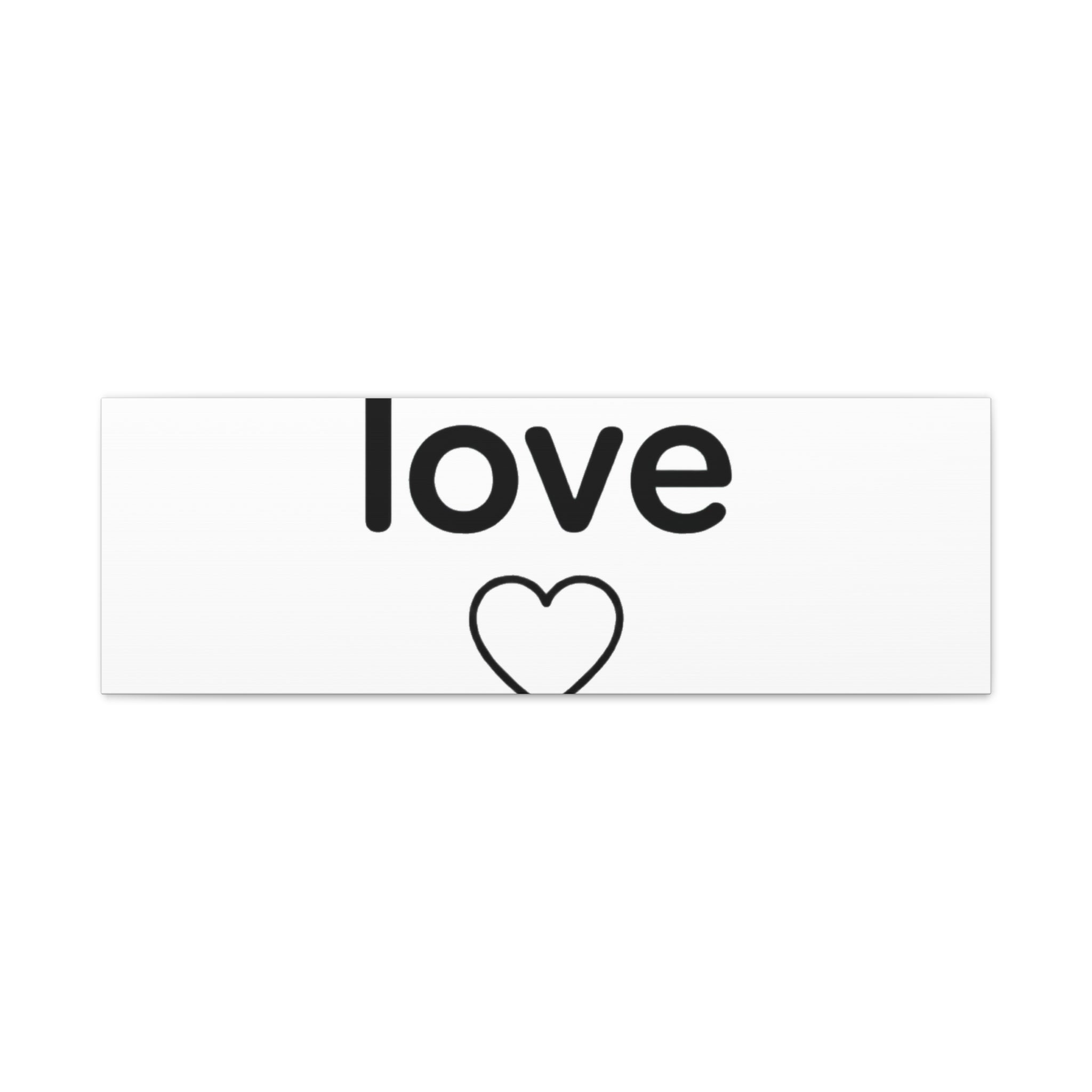 Canvas Wall Art — "love" Heart with "never ends cor. 129" Minimalist Print