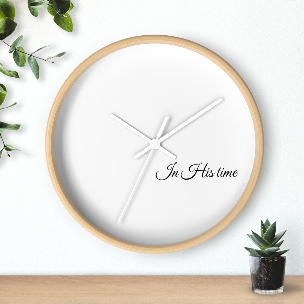 In His Time Wall Clock — Minimalist Bible Scripture Clock