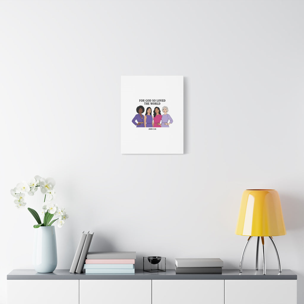 Feminist 'For God So Loved the World' Canvas