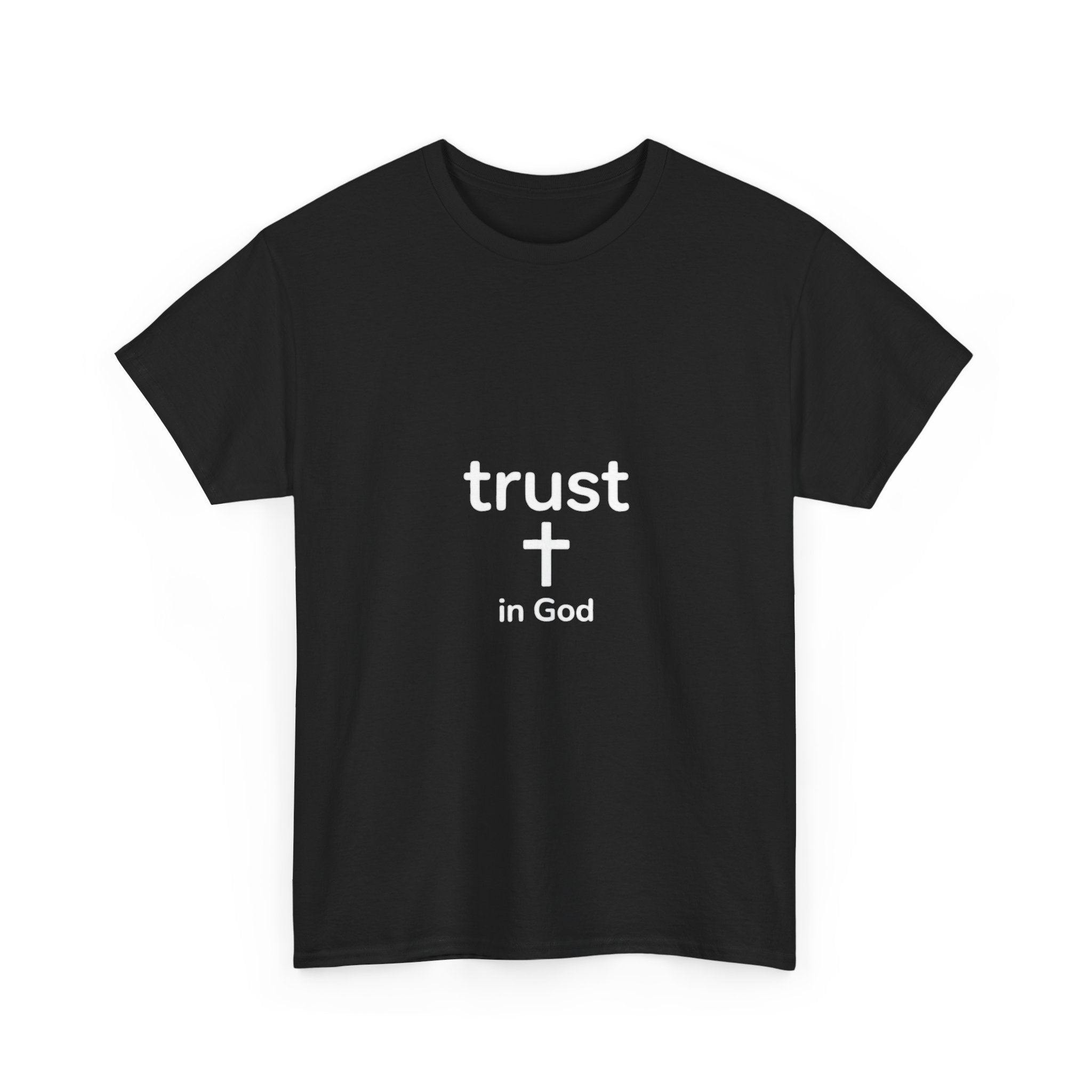 Trust in God Minimalist Cross Tee — Christian Faith T-Shirt