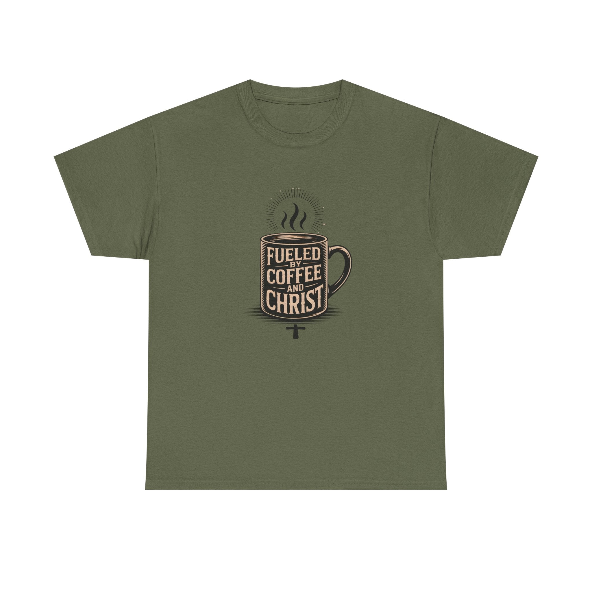 Fueled by Coffee and Christ - Casual Worship T-Shirt