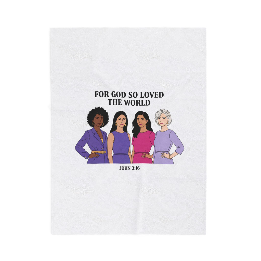 For God So Loved The World Blanket | IWD Feminist Empowerment, Equality Design