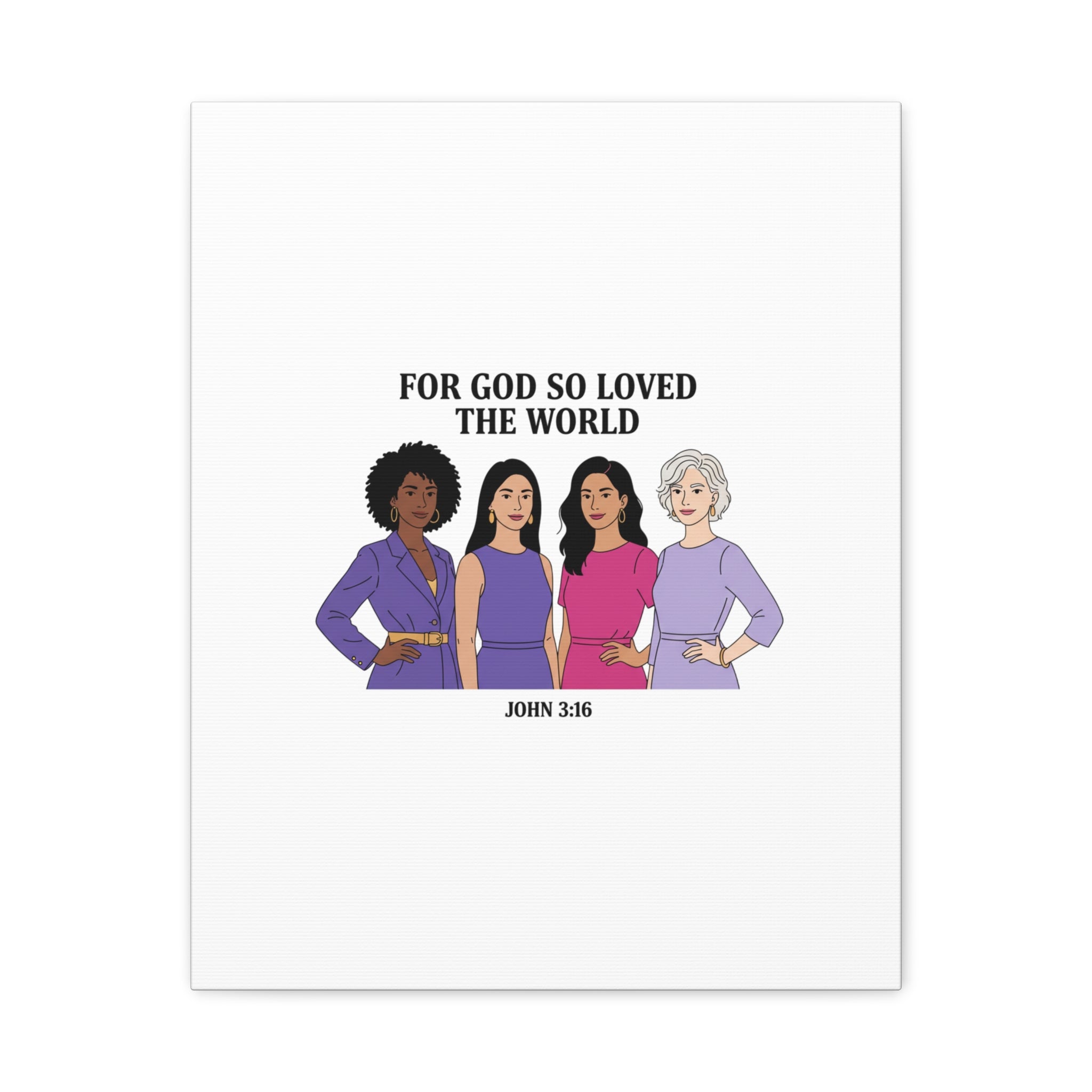 Feminist 'For God So Loved the World' Canvas