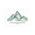 Topographic Mountain Poster— "He Formed the Mountains and Created the Wind" (Amos 4:13)