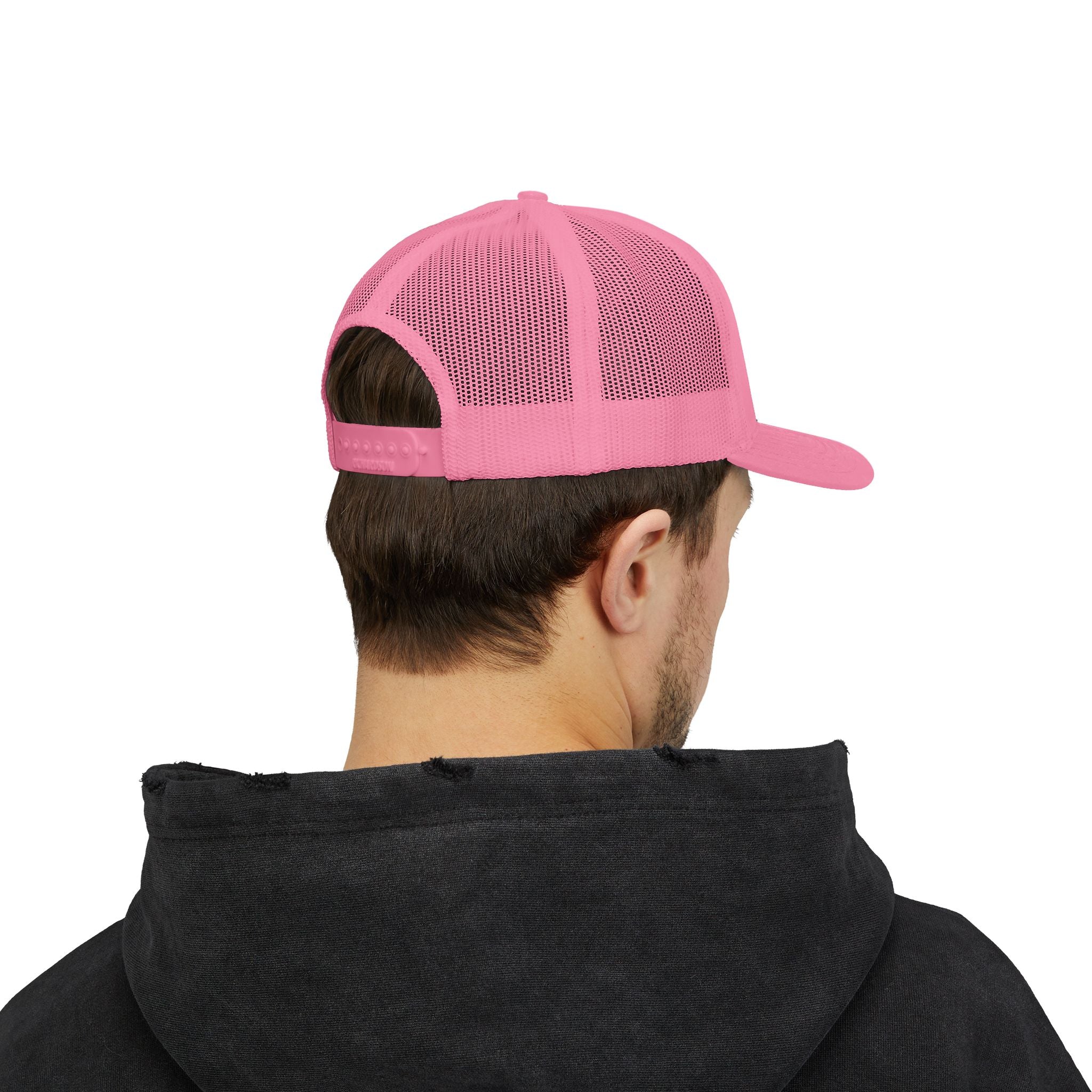Be Nice Smiley Snapback Trucker Cap — Positive Message Mesh Hat