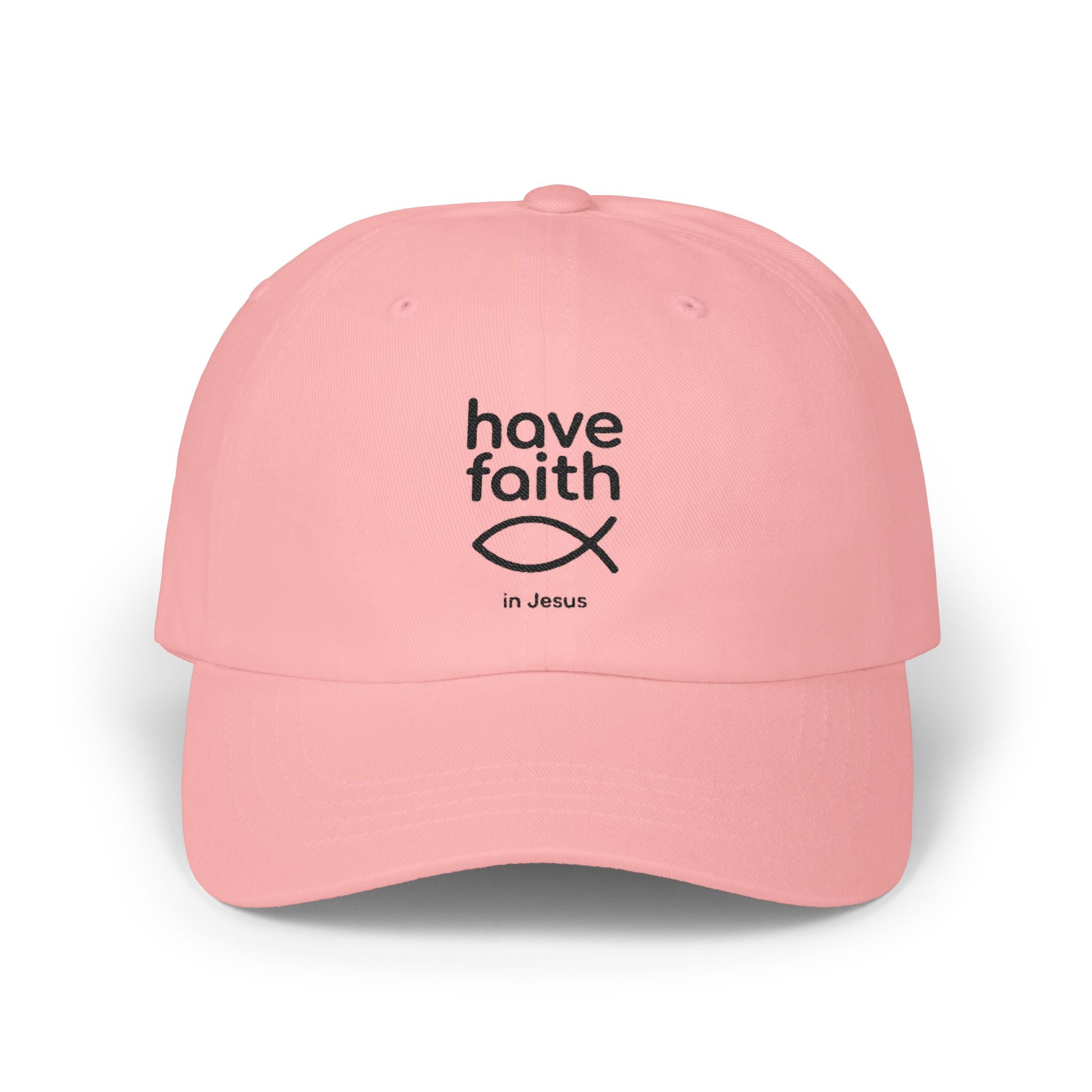 Have Faith Dad Cap — Christian Baseball Hat with Ichthys Fish