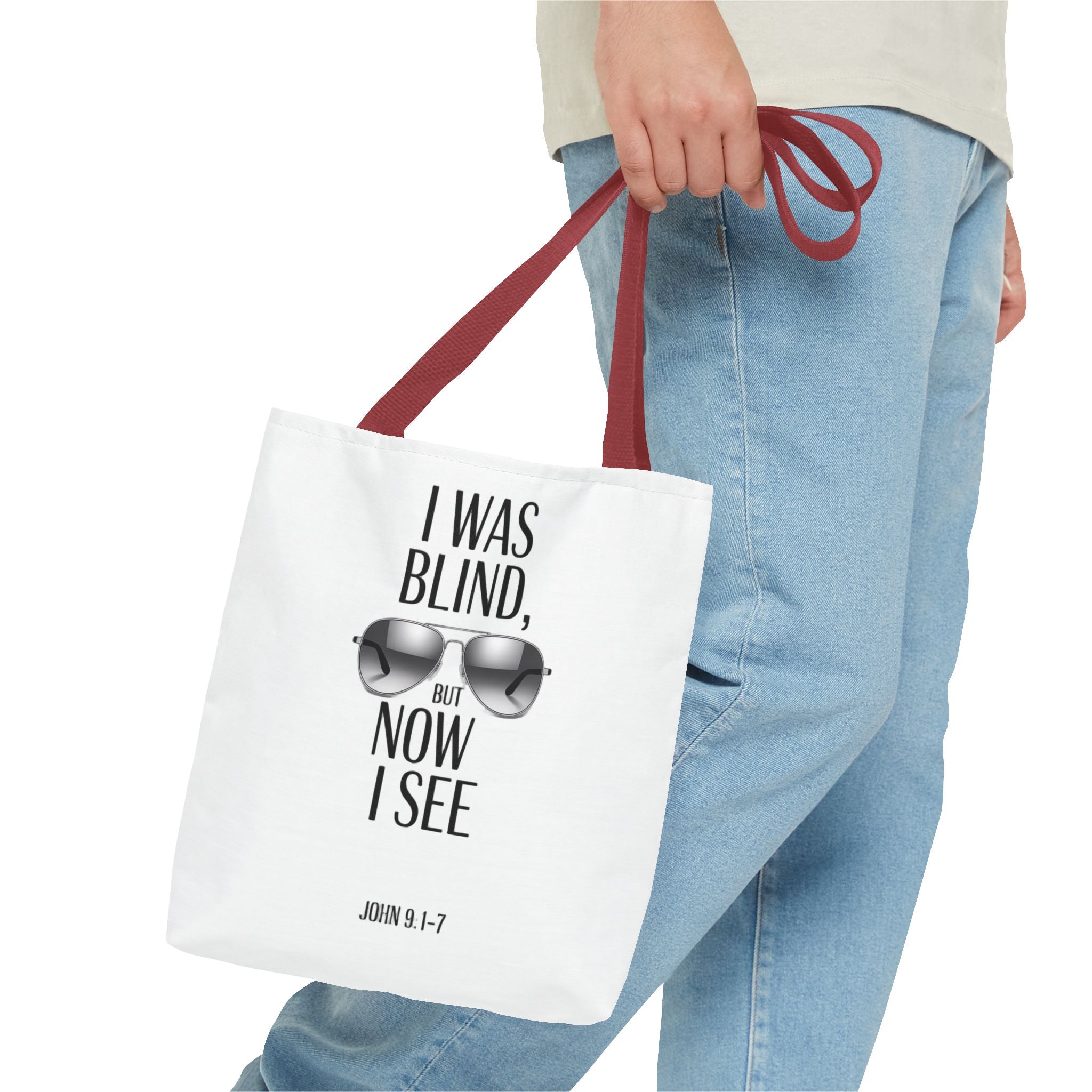 Tote Bag — “I Was Blind But Now I See” Sunglasses Design