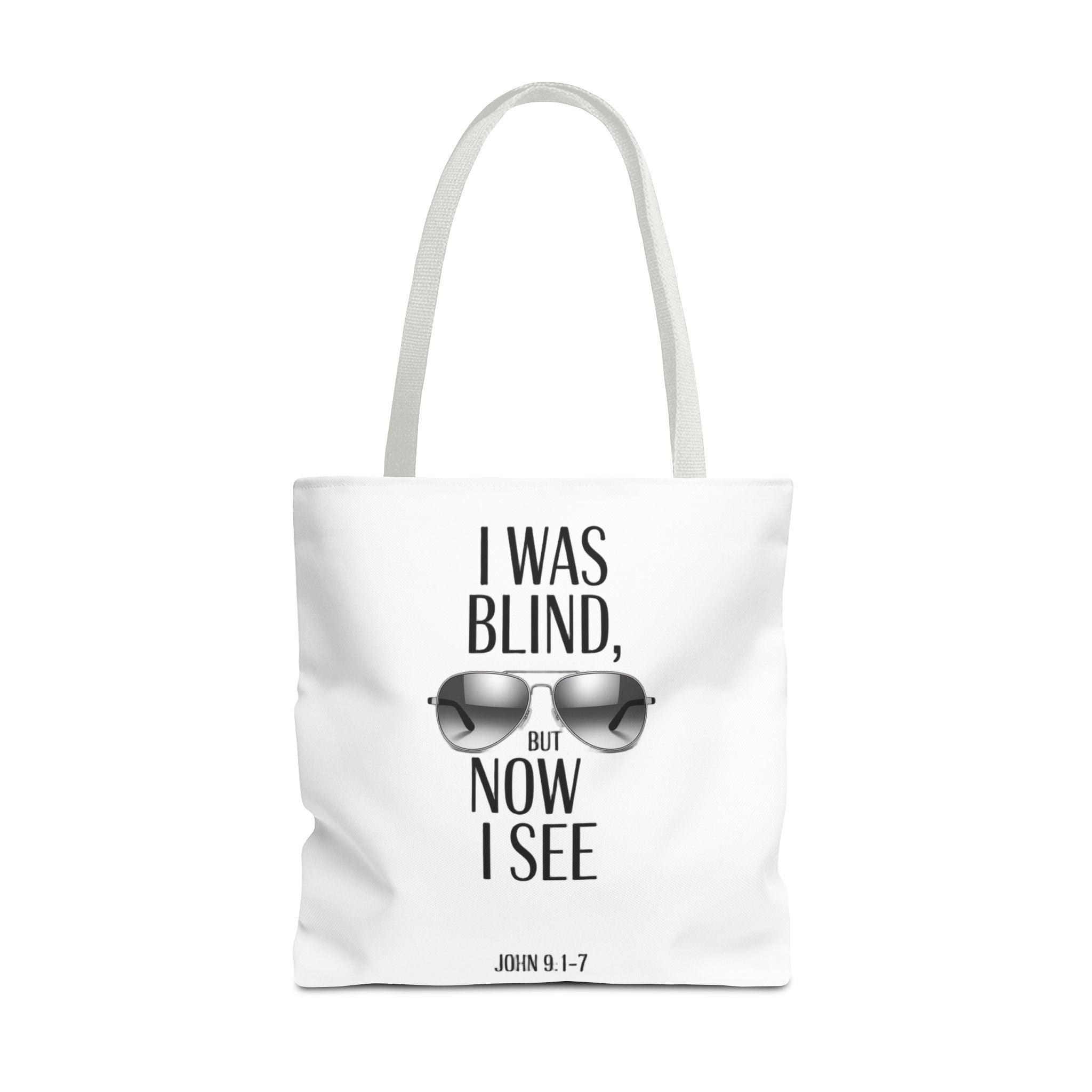 Tote Bag — “I Was Blind But Now I See” Sunglasses Design