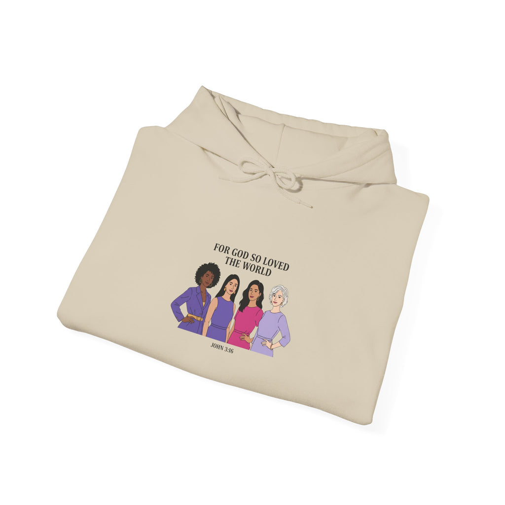 For God so Loved the World Slogan Hoodie | IWD typography, empowerment