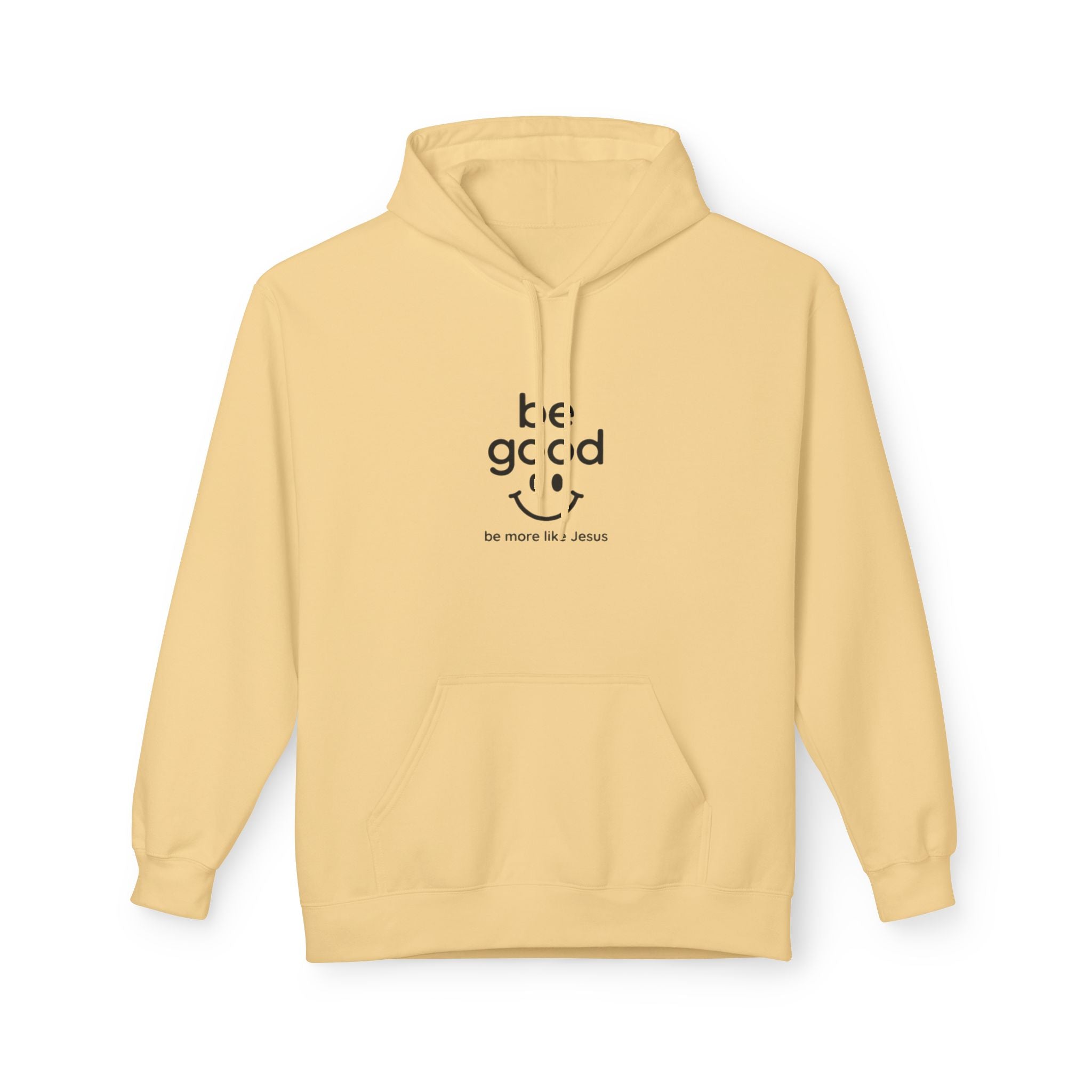 Hoodie — "Be Good" Minimalist Smiley Graphic Pullover