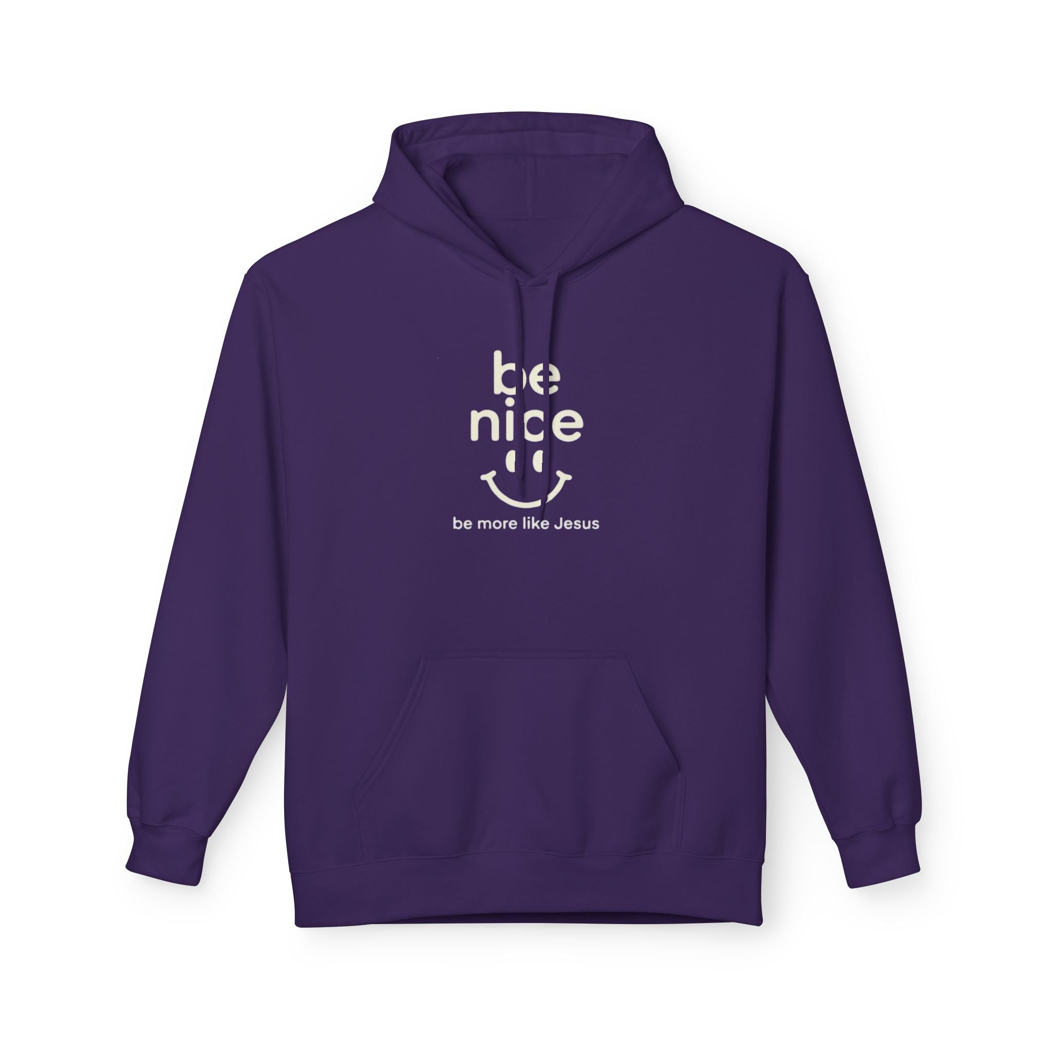 Be Nice Hoodie — Minimal Kindness Graphic Fleece Hoodie