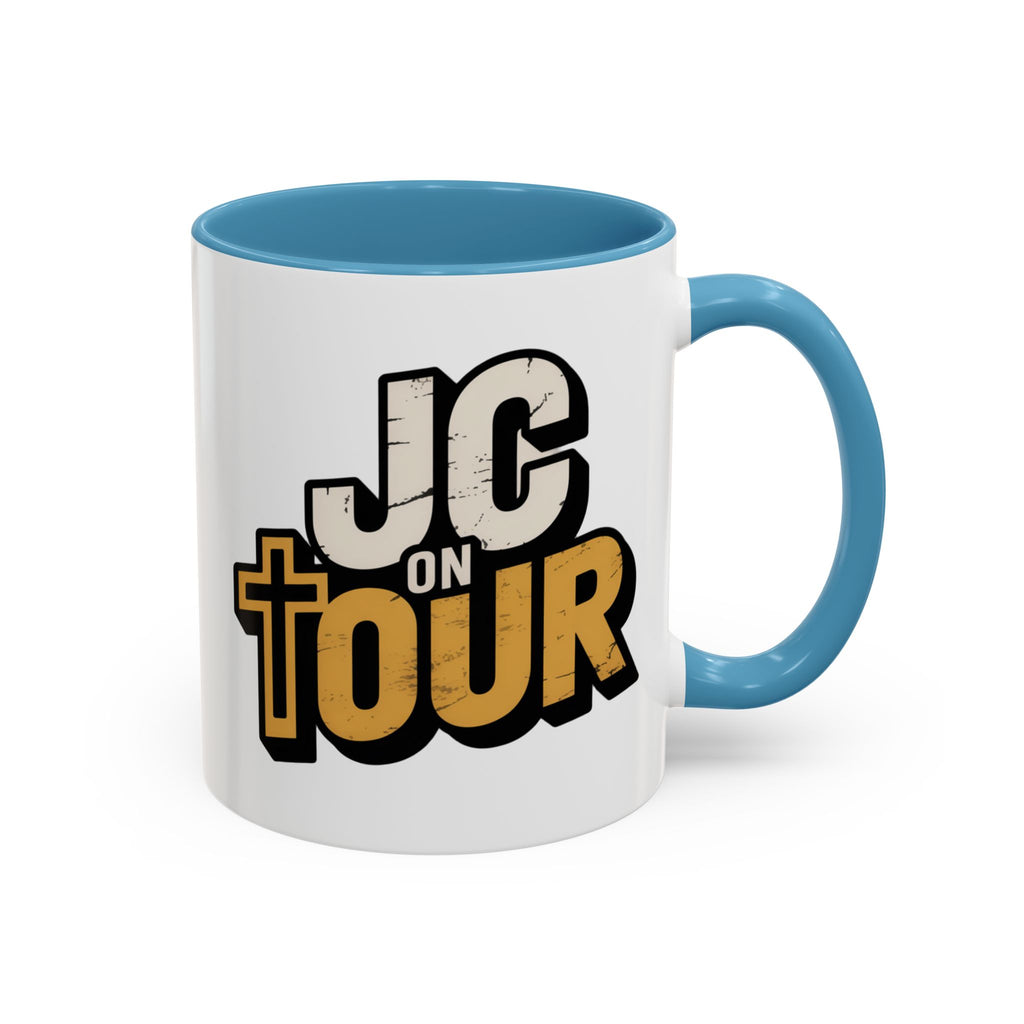 JC on Tour Accent Coffee Mug — Jesus Christ Faith Coffee Cup (11/15oz)
