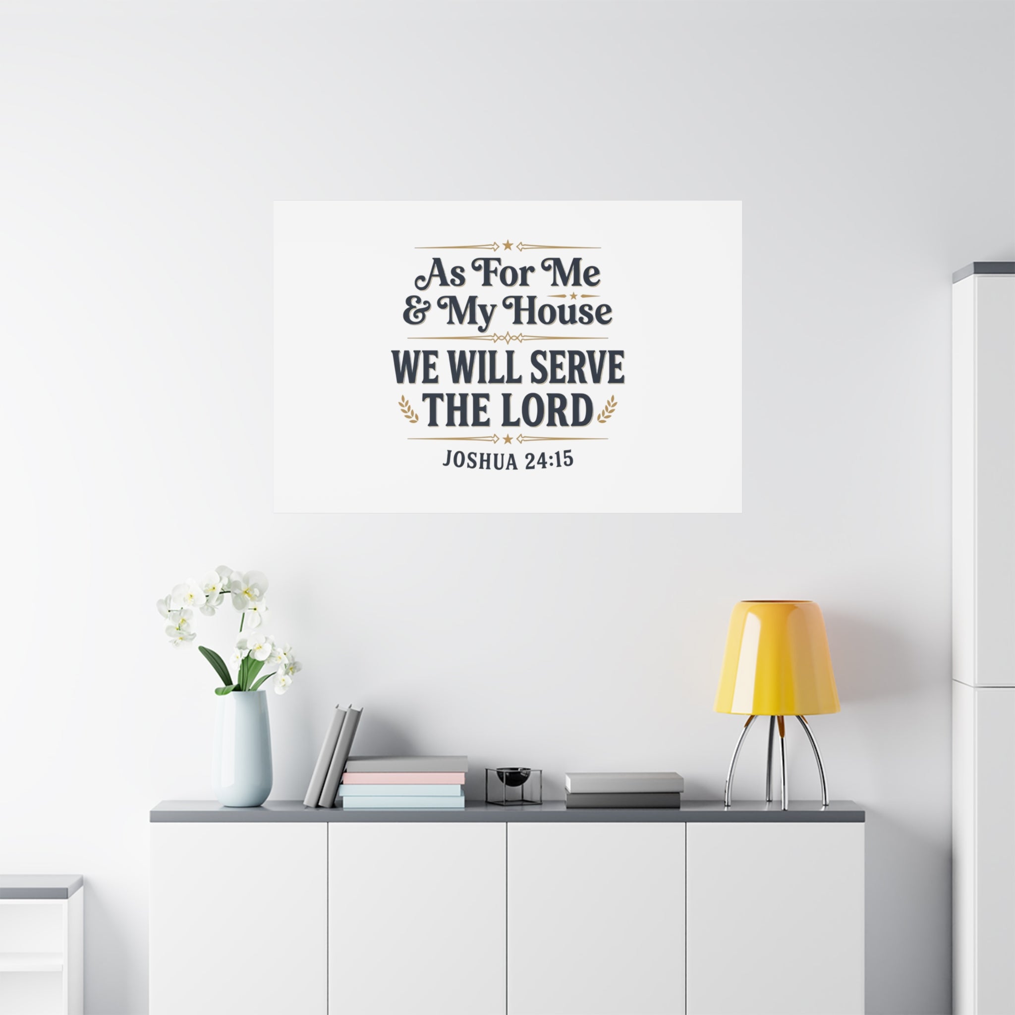 Canvas Wall Art – “As For Me & My House We Will Serve the Lord” (Joshua 24:15)