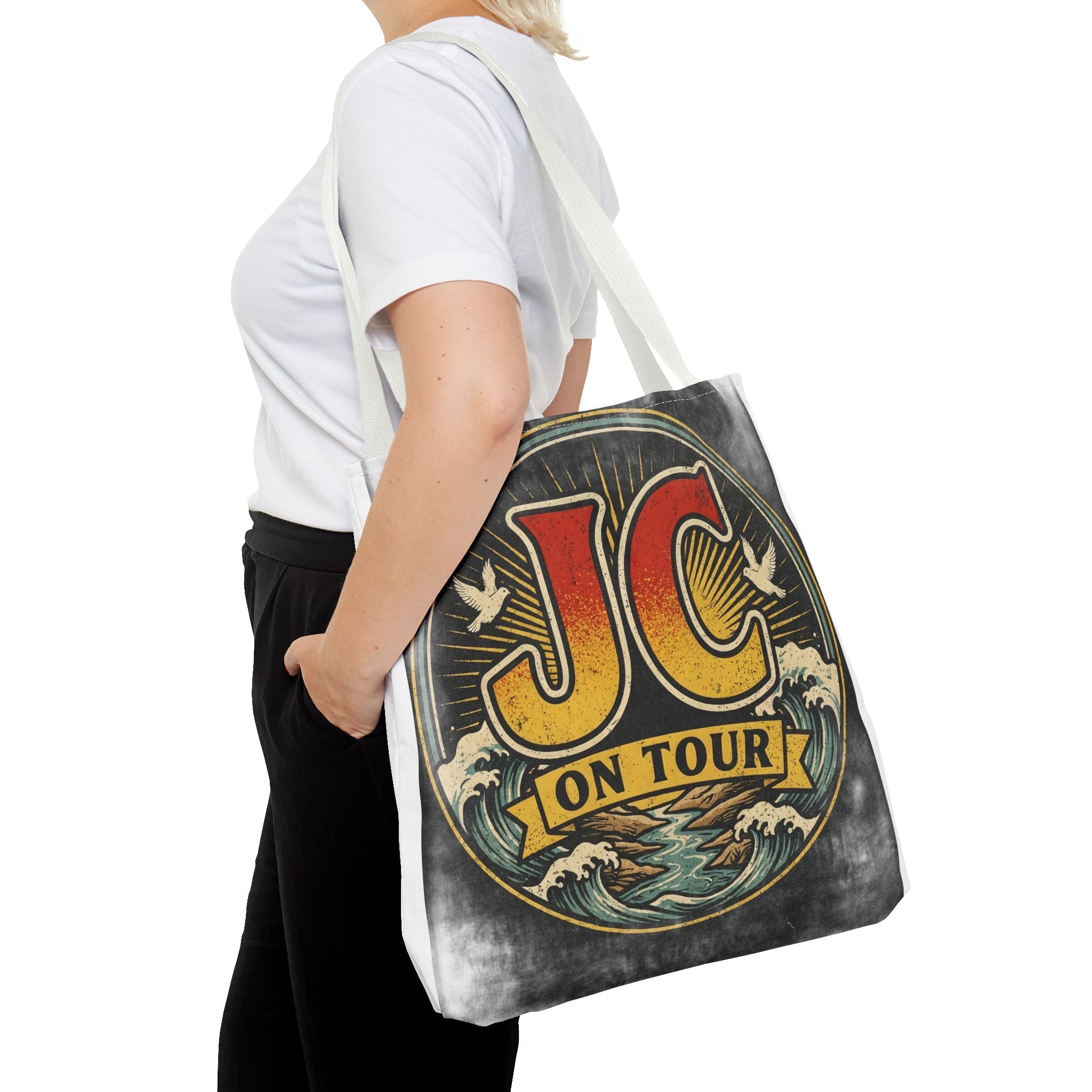 JC On Tour Vintage Graphic Tote Bag