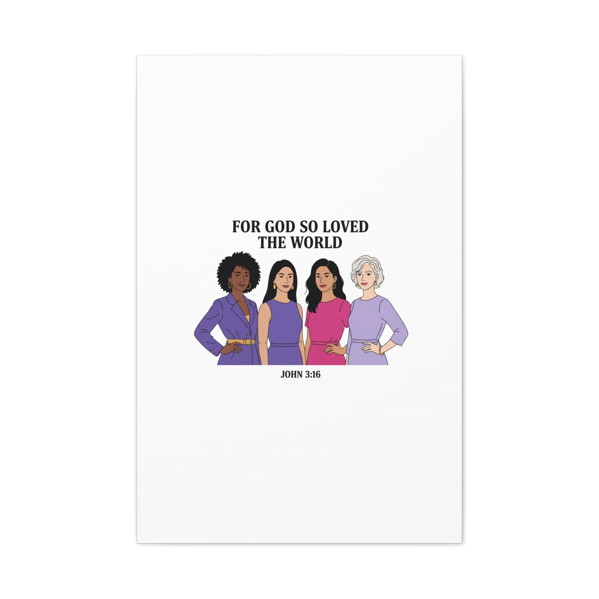 Feminist 'For God So Loved the World' Canvas