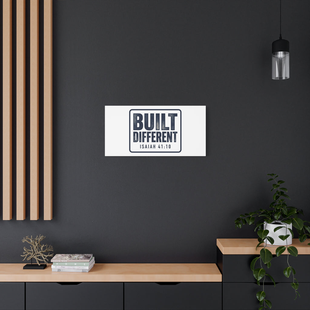 Built Different Isaiah 41:10 Canvas Wall Art