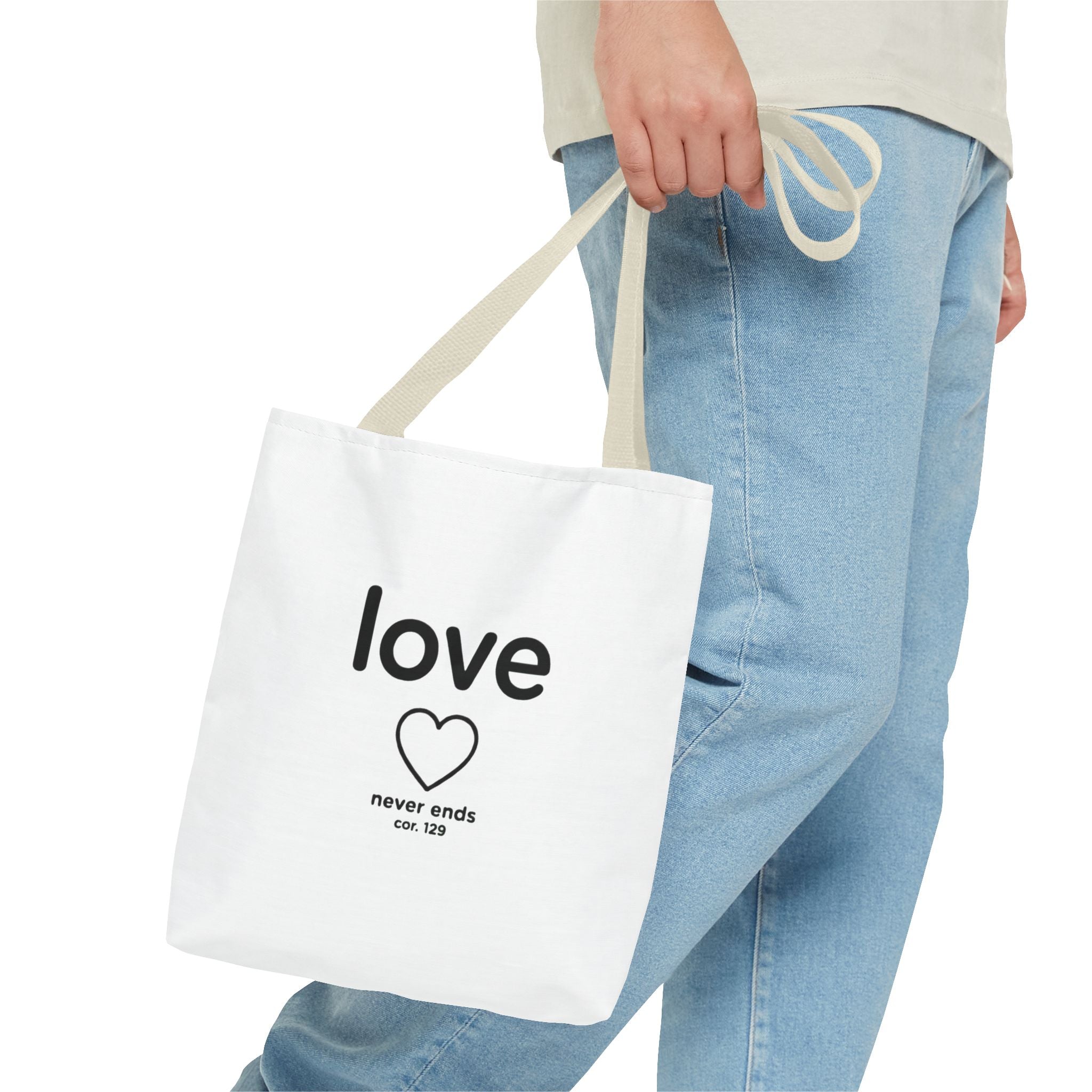 Love Never Ends Tote Bag