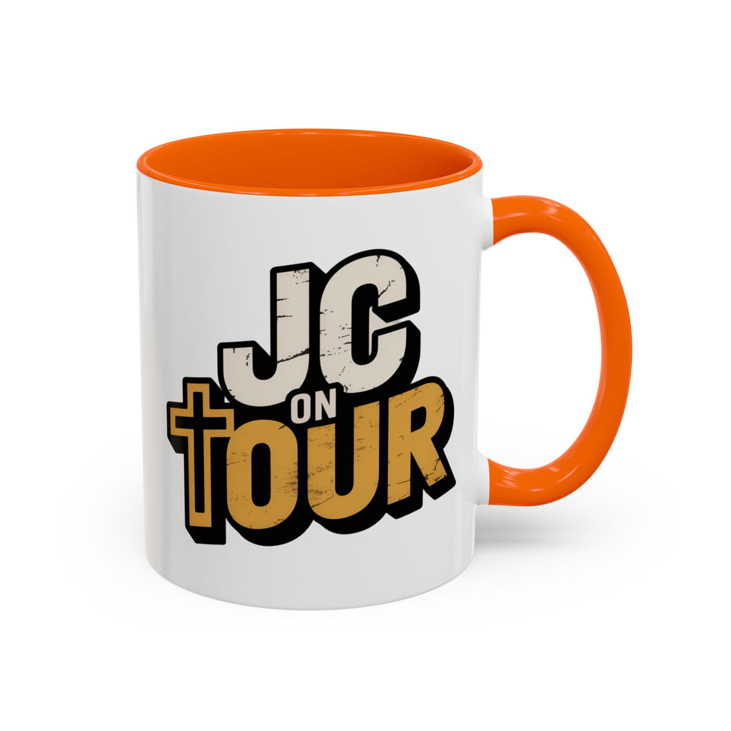 JC on Tour Accent Coffee Mug — Jesus Christ Faith Coffee Cup (11/15oz)