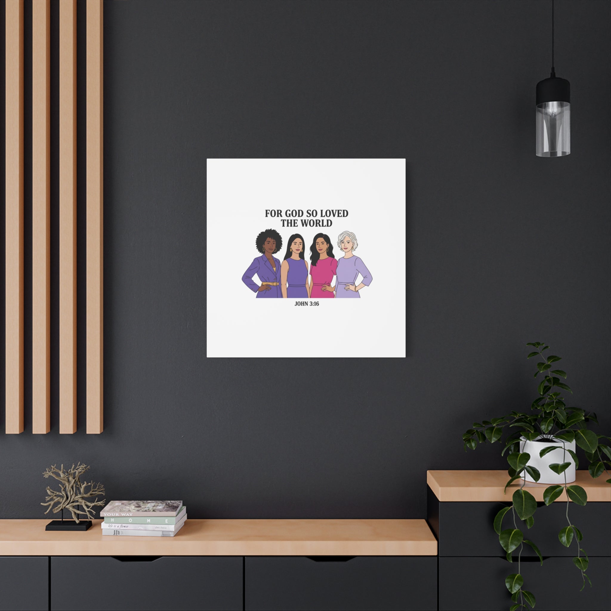 Feminist 'For God So Loved the World' Canvas