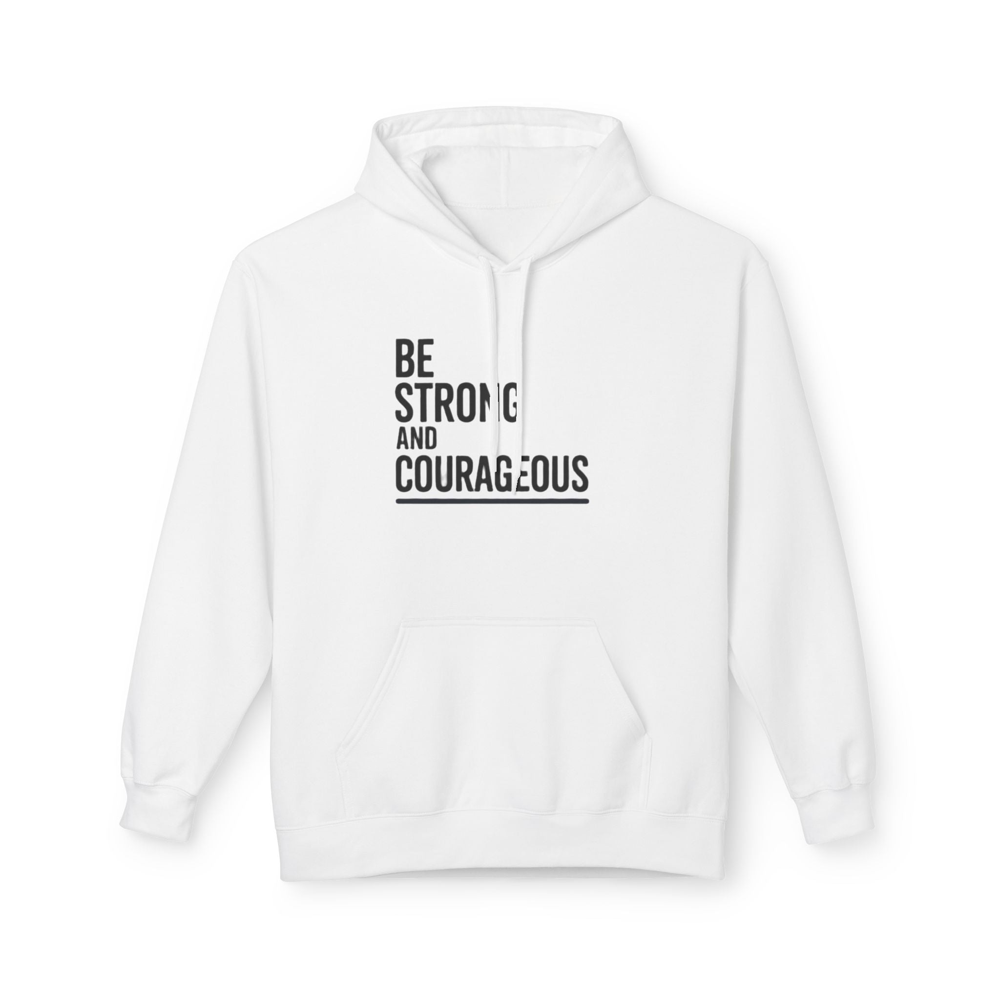 Faith Over Fear Hoodie — Be Strong and Courageous Christian Inspirational Sweatshirt